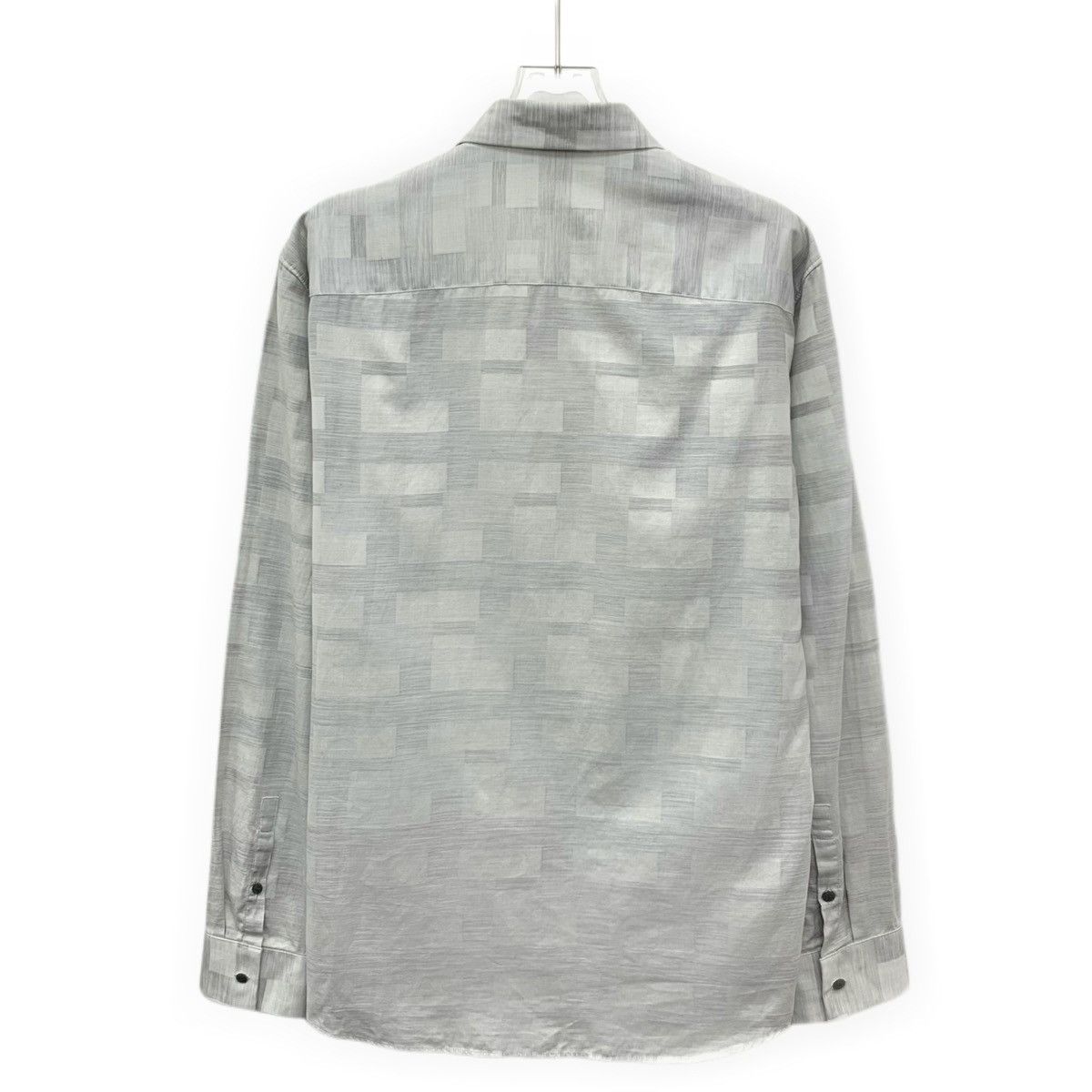 Calvin Klein Calvin Klein Grey Plaid Collared Long Sleeve Shirt K26WX Size US M / EU 48-50 / 2 - 2 Thumbnail