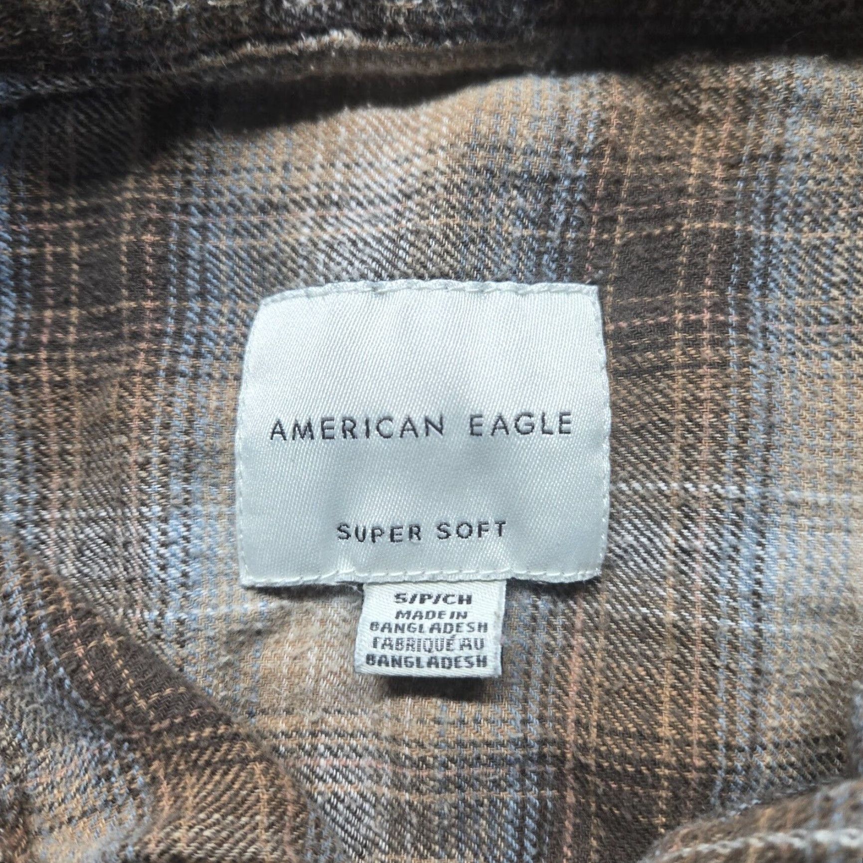 American Eagle Outfitters AMERICAN EAGLE Outfitters Button-Up Shirt Brown Plaid Flannel Regular S Mens Small Classic Shirt Adults Brown Plaid Super Soft Shirt Size US S / EU 44-46 / 1 - 3 Thumbnail