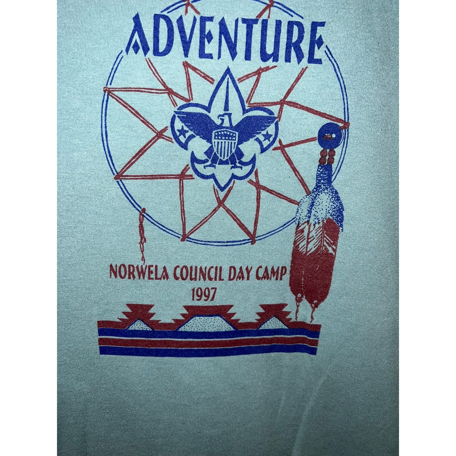 Fruit Of The Loom Vintage Native American Shirt Adventure 1997 Tee 90s VTG 2XL Size US XXL / EU 58 / 5 - 4 Thumbnail