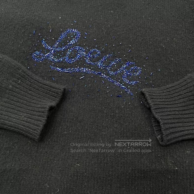 Loewe Loewe Black Glitter Logo Sweater Size XS / US 0-2 / IT 36-38 - 5 Thumbnail