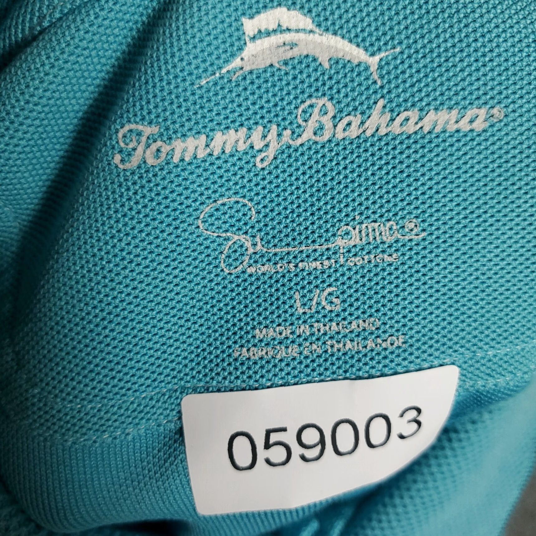 Tommy Bahama VINTAGE Tommy Bahama Polo Shirt Mens Large Blue Marlin Casual Short Sleeve Size US L / EU 52-54 / 3 - 7 Thumbnail