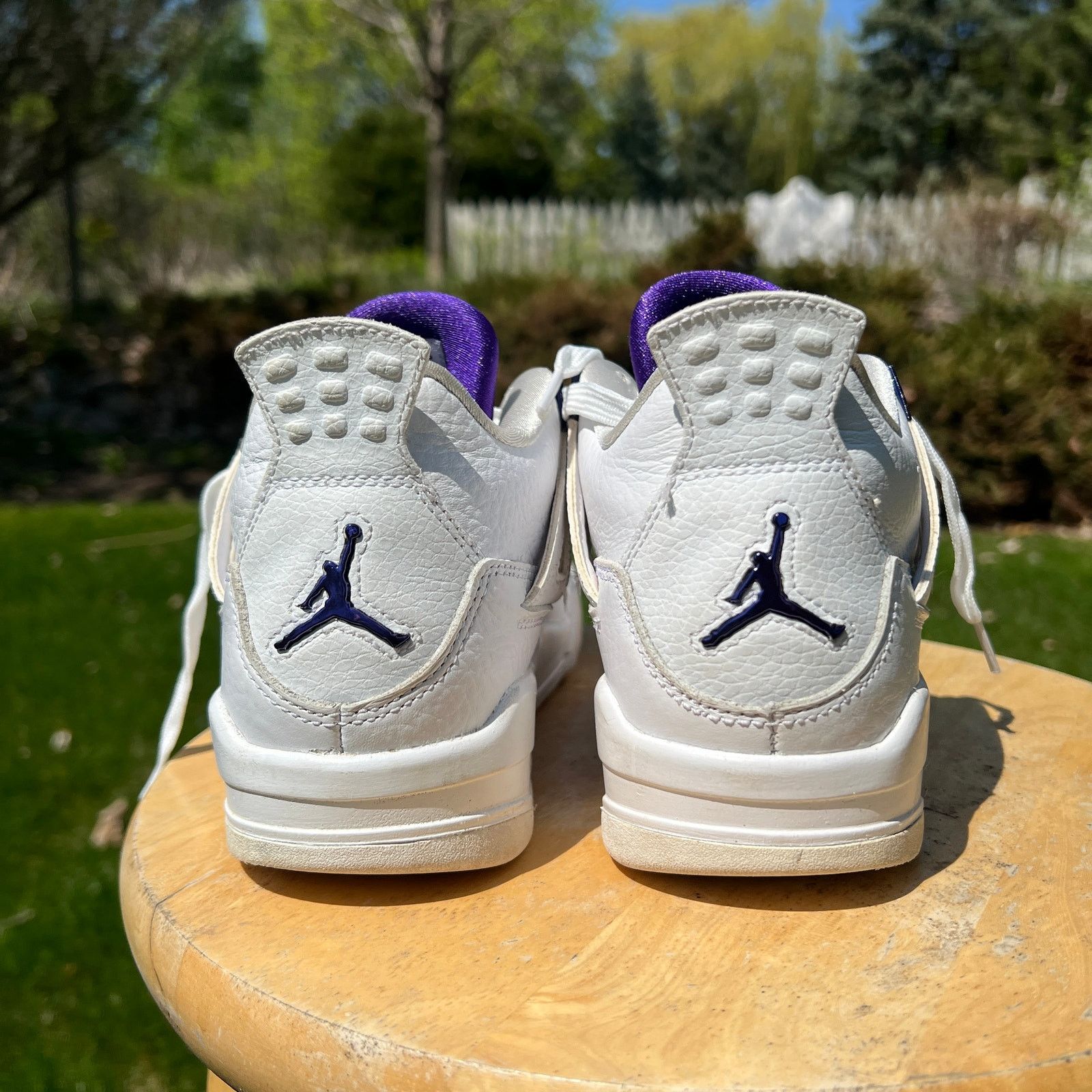 Jordan Brand × Nike Air Jordan 4 Retro GS Purple Metallic Men's Shoes - Size 6 Size US 6 / EU 39 - 5 Thumbnail