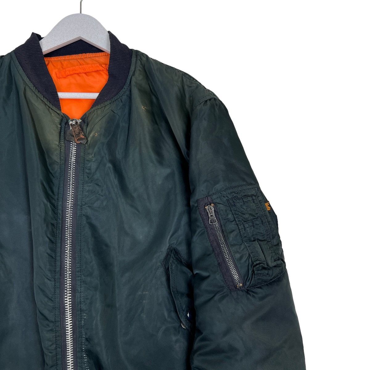 Alpha Industries 🔥 VINTAGE MA-1 ALPHA INDUSTRIES BOMBER JACKET MADE IN USA Size US L / EU 52-54 / 3 - 6 Thumbnail