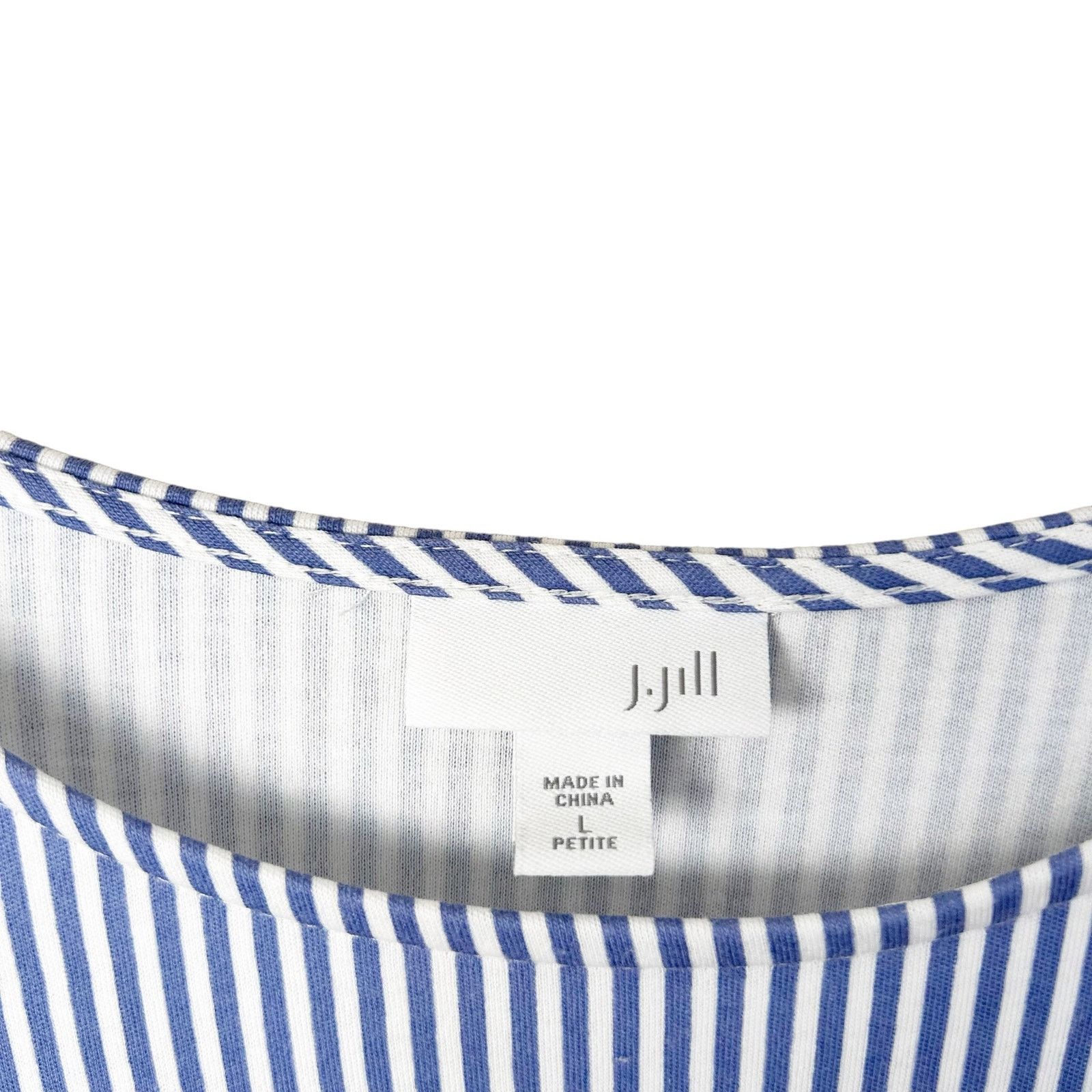 Other J. Jill Striped Striped Color Block 3/4 Sleeve Dress Sz LP Size L / US 10 / IT 46 - 2 Thumbnail