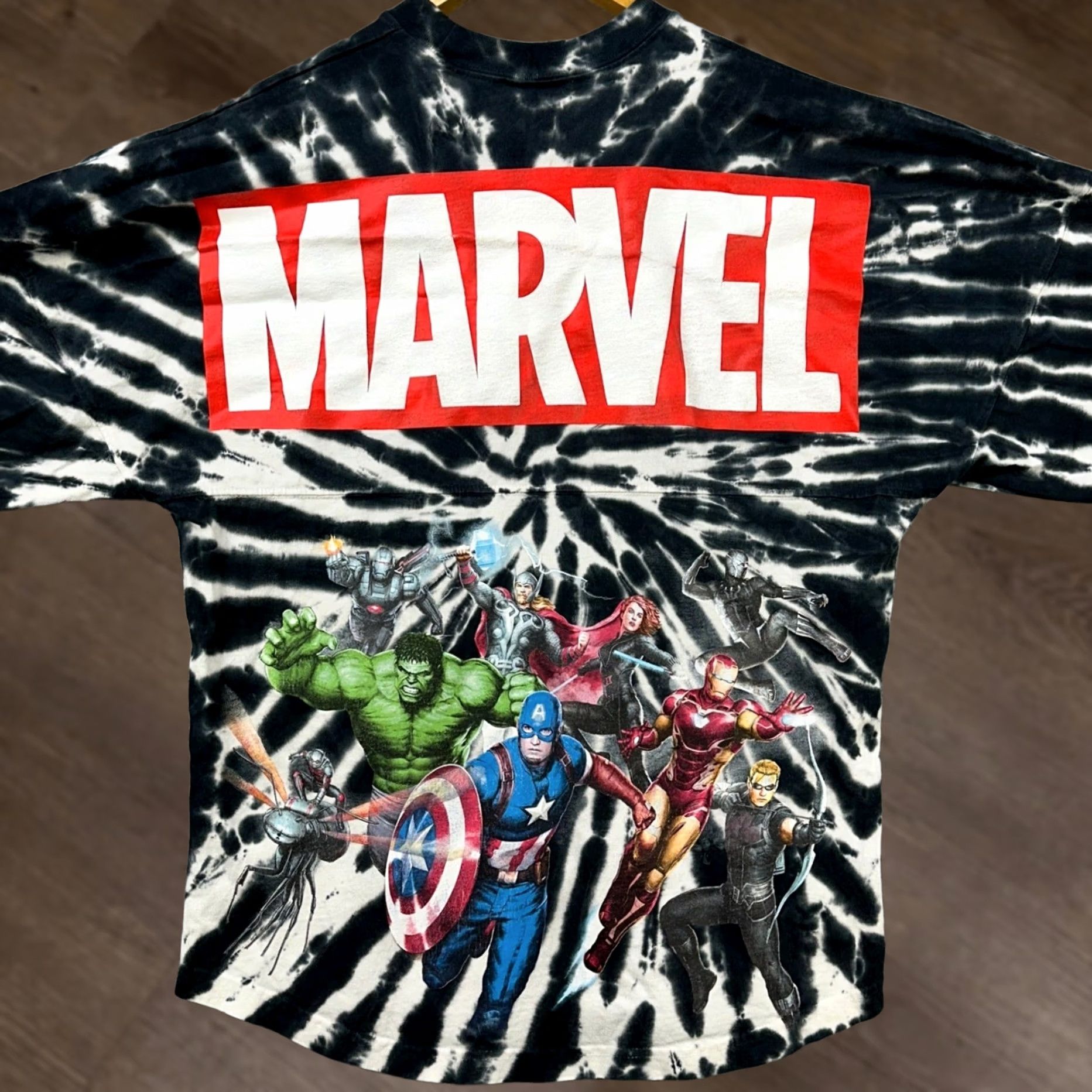 Vintage Marvel Spirit Jersey Sweatshirt Crew Neck Mens Small Black Tie Dye Graphic Print Size US S / EU 44-46 / 1 - 1 Thumbnail