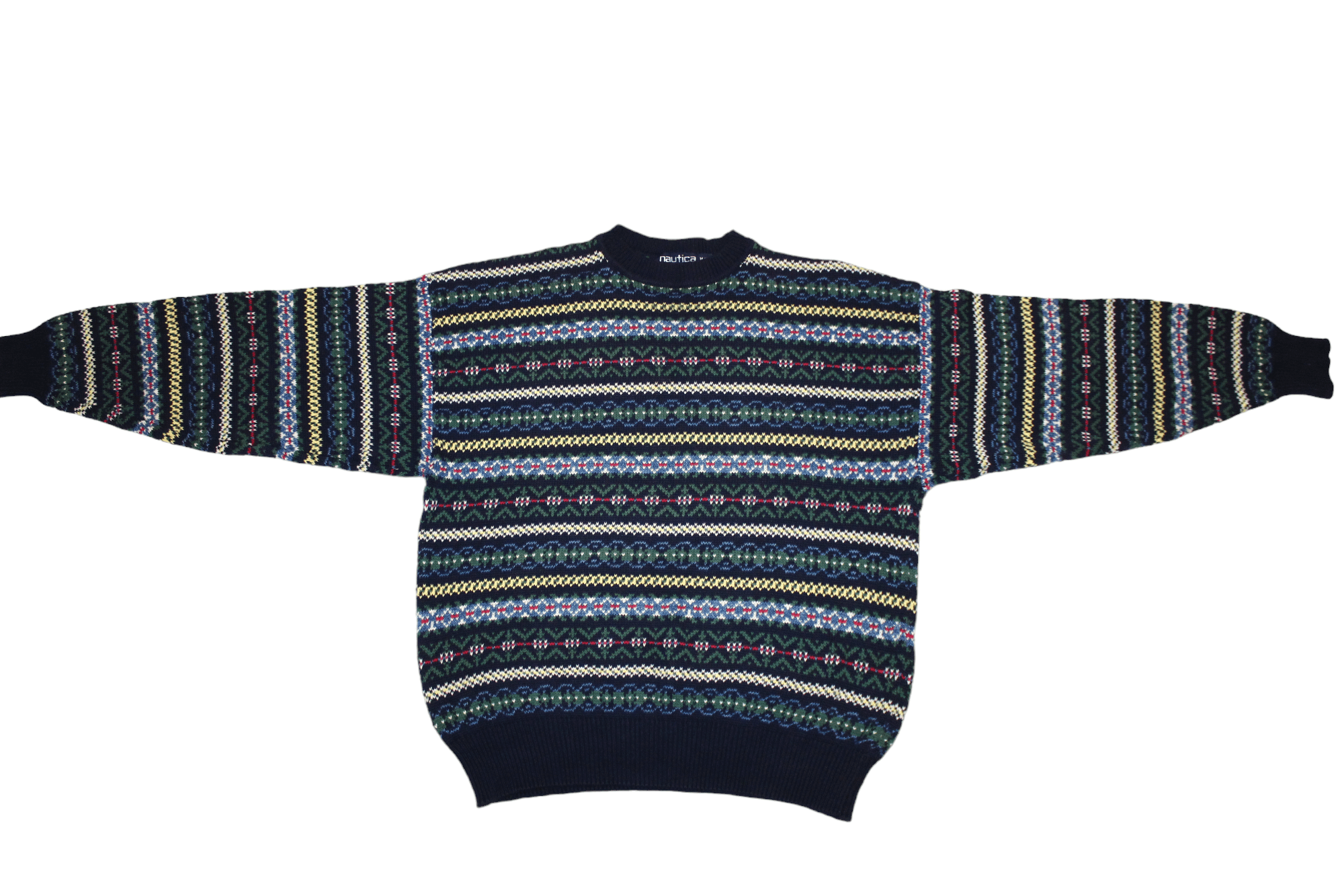 Japanese Brand 90's Nautica 100% Cotton Native Patterns Crew Neck Sweater Size US M / EU 48-50 / 2 - 3 Thumbnail
