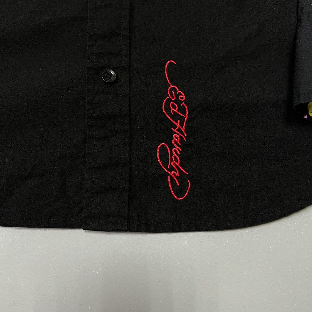 Christian Audigier × Ed Hardy × Vintage Vintage Ed Hardy shirt black big logo Size US XL / EU 56 / 4 - 3 Thumbnail