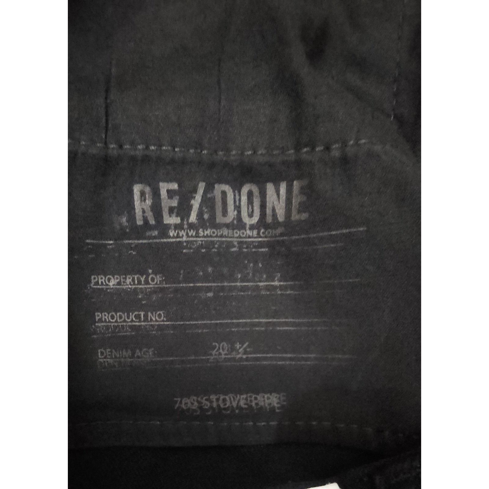 RE/DONE Re/Done 70s Ultra High Rise Stove Pipe 29 Cotton W 27 Size 29" - 8 Thumbnail