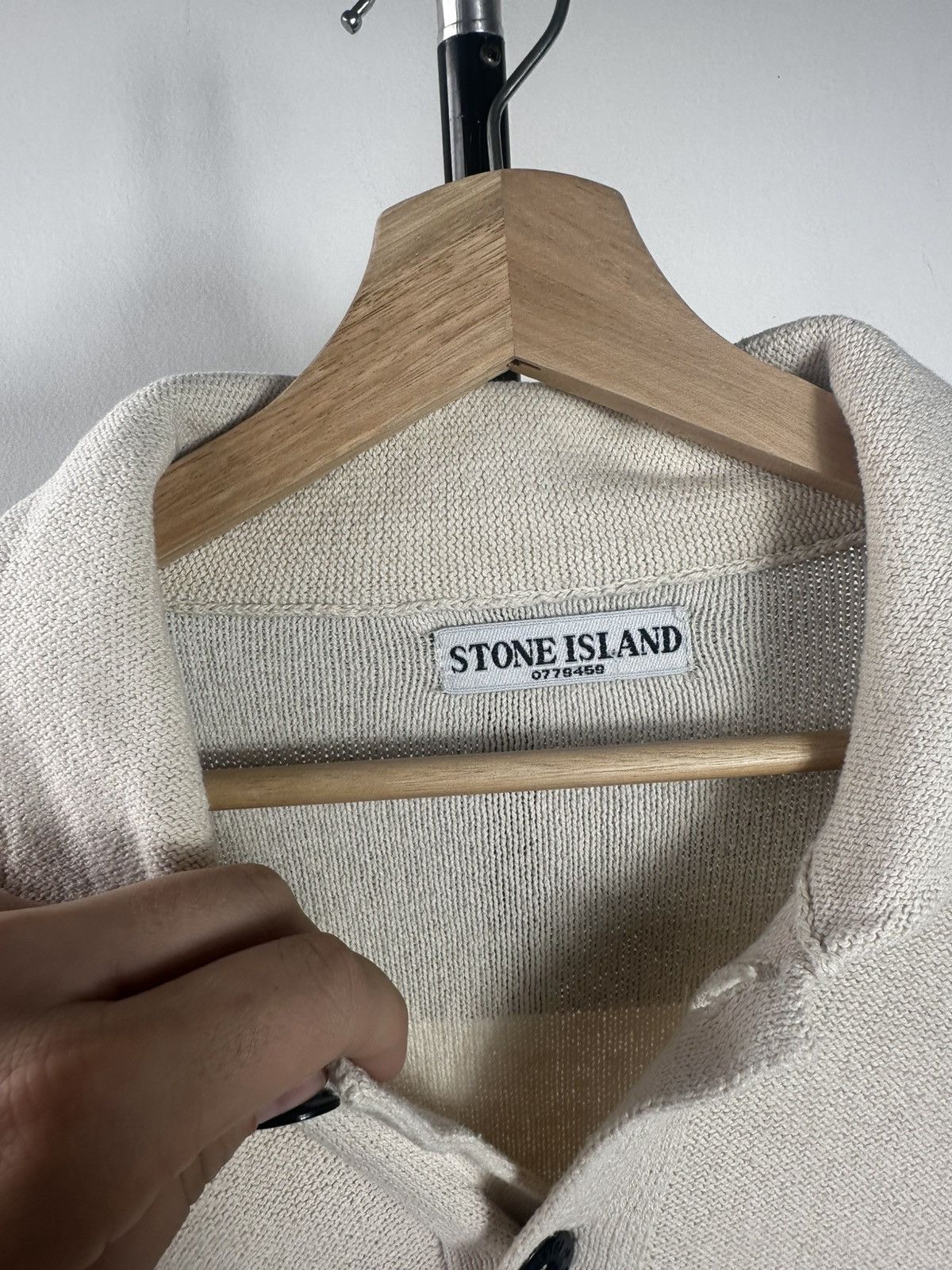 Stone Island Archive Stone Island 2006 Mock Neck Knit Pullover Cream Size US XXL / EU 58 / 5 - 6 Thumbnail