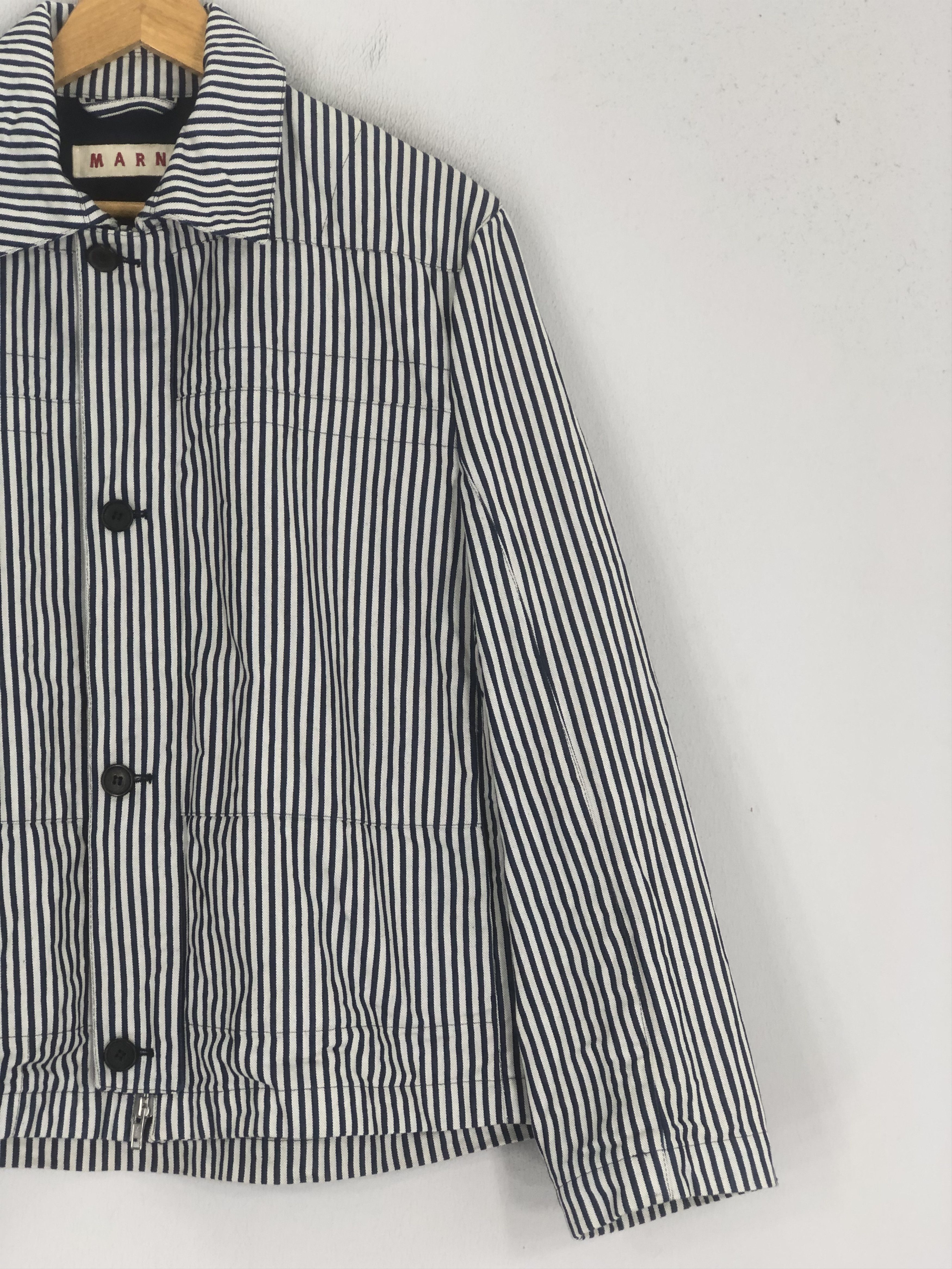 Marni MARNI Hickory Stripe Denime Jacket Size US M / EU 48-50 / 2 - 8 Thumbnail