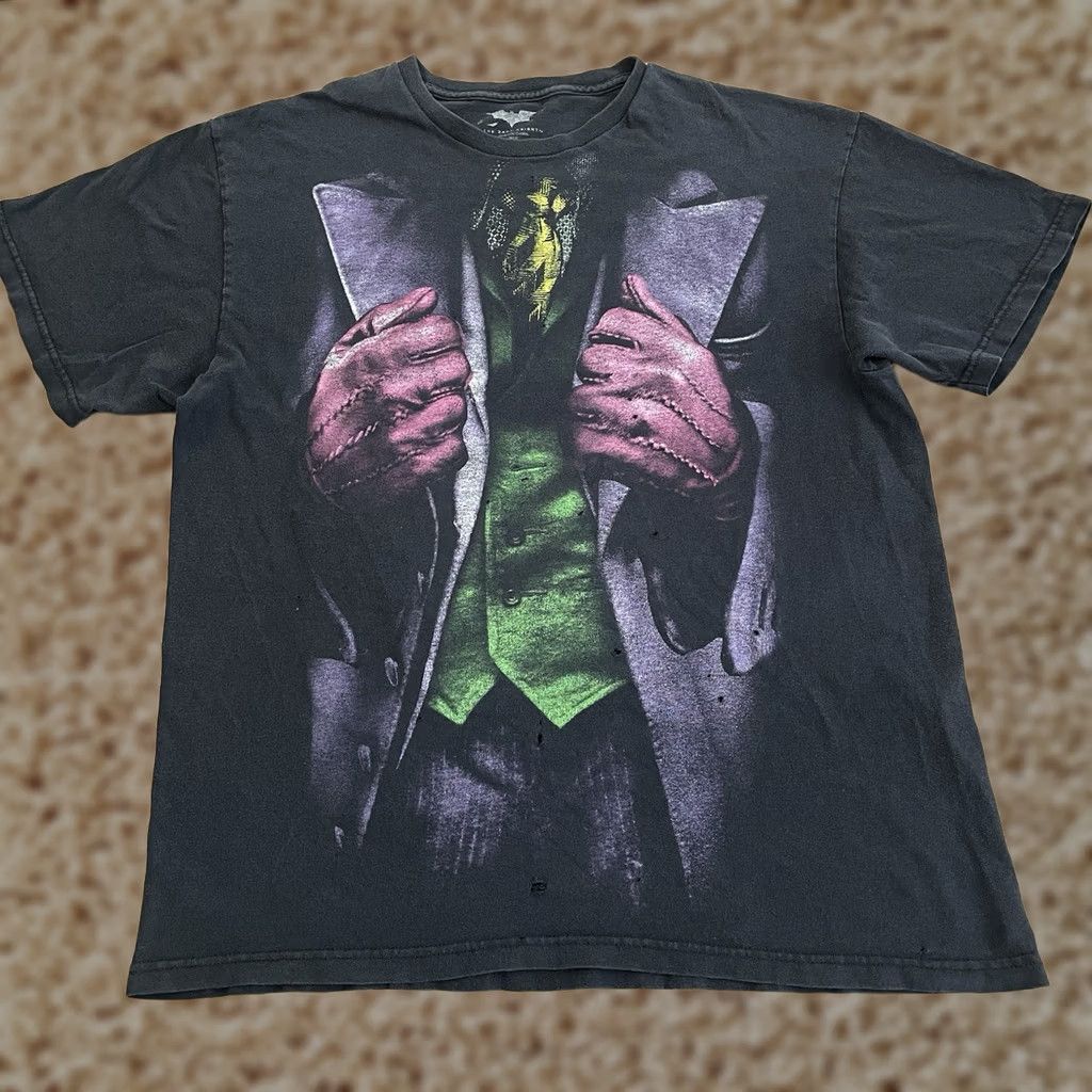 Gloverall Joker Batman Shirt Dark Knight Adult Large Gray AOP All Over Print Y2K Mens Size US L / EU 52-54 / 3 - 1 Thumbnail