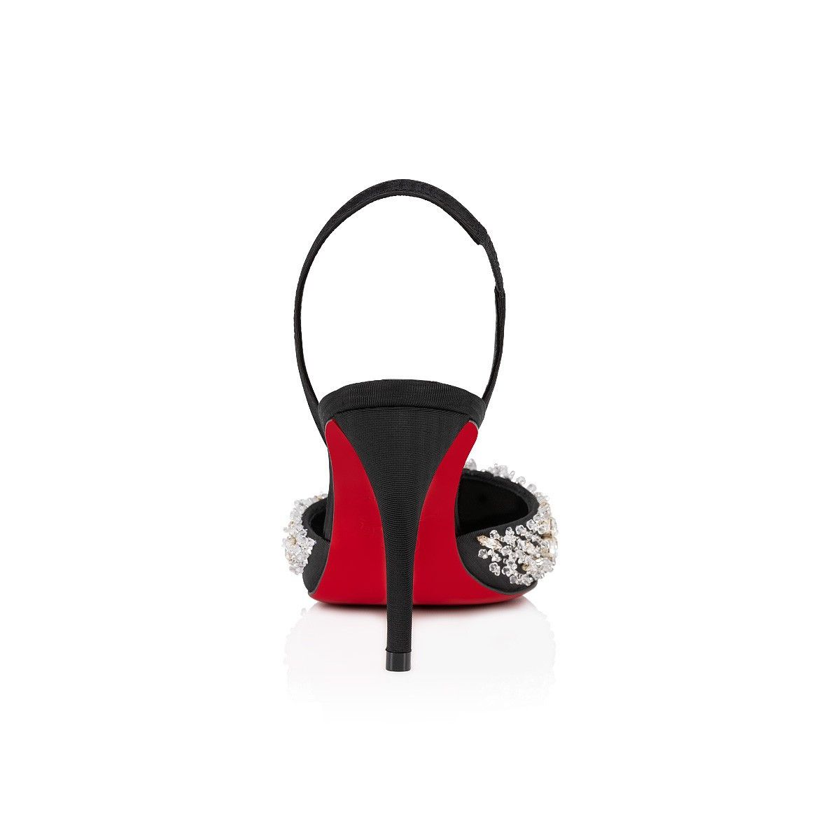 Christian Louboutin o1s1wg110225 Queenissima Sling 80MM in Black Size US 9 / IT 39 - 3 Thumbnail