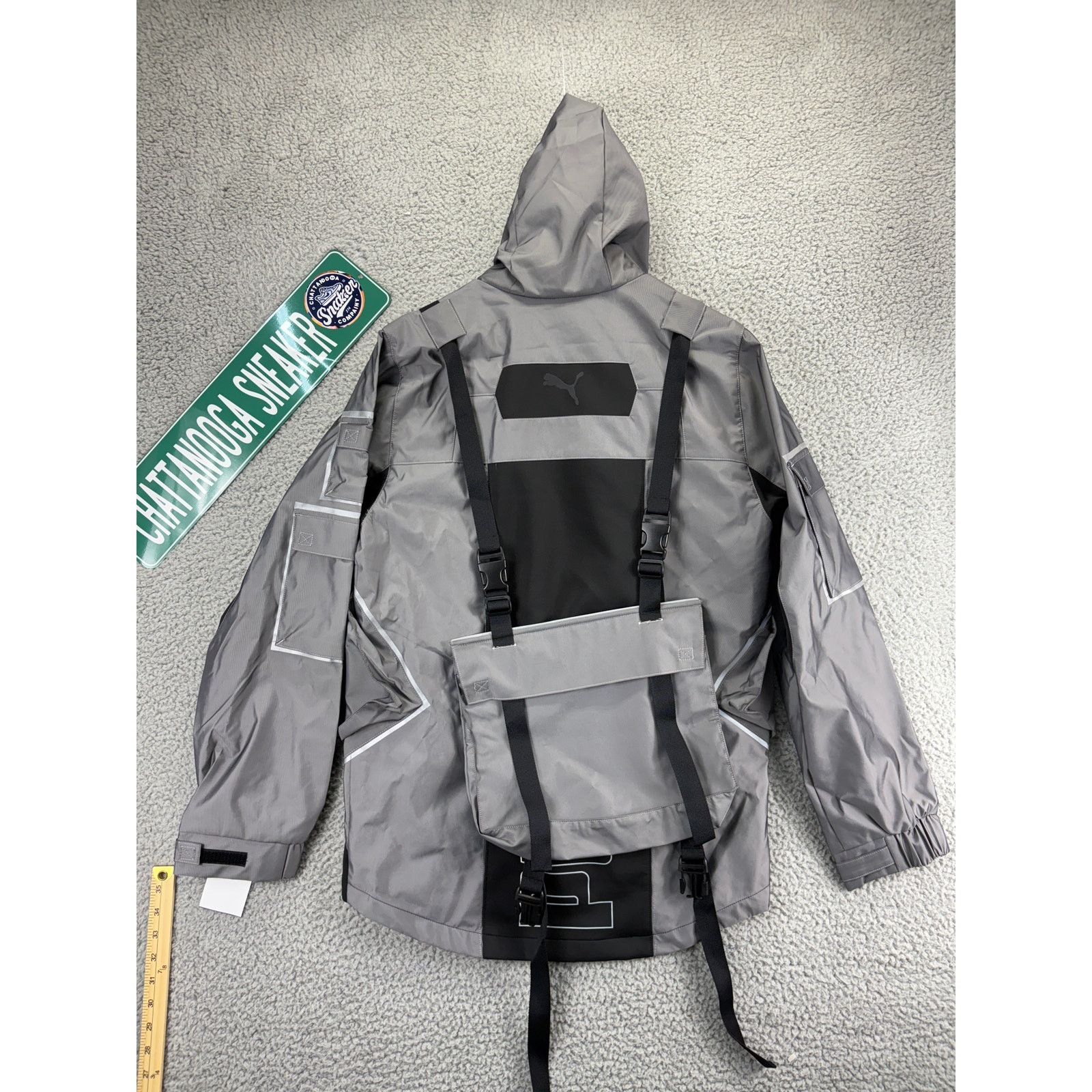 Puma Puma Rain Jacket Men Small Silver Grey Conqr Full Zip Hooded Size US S / EU 44-46 / 1 - 7 Thumbnail