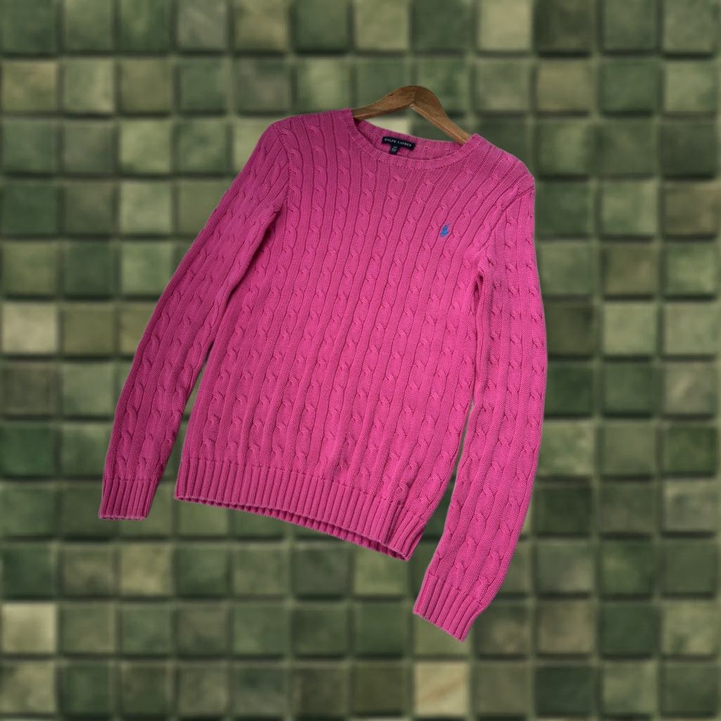 Ralph Lauren VINTAGE Ralph Lauren Woman Sweater Pink Size S Knitted Pullover City Classic 90s Luxury Paris Italy Sezane Vintage Streetwear Womens Size S / US 4 / IT 40 - 1 Thumbnail