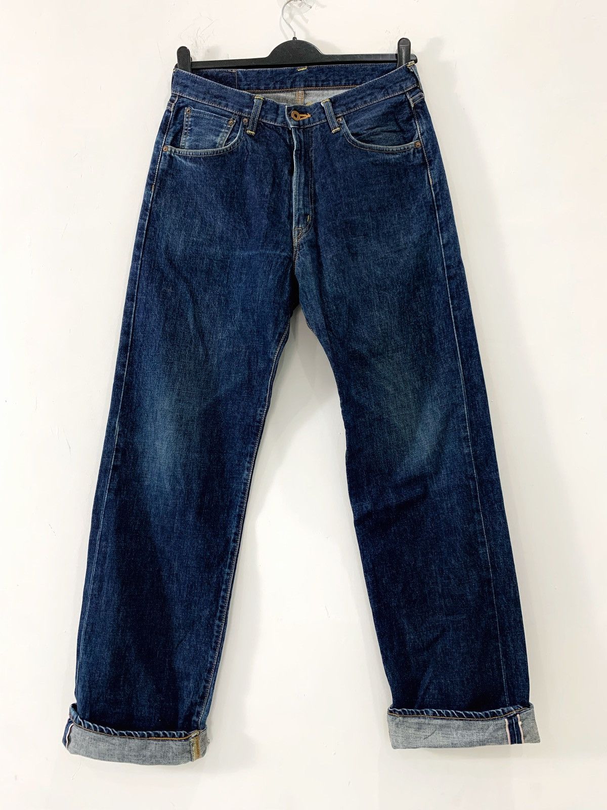 Edwin Vintage edwin selvedge raw jeans distres Size US 31 - 1 Thumbnail