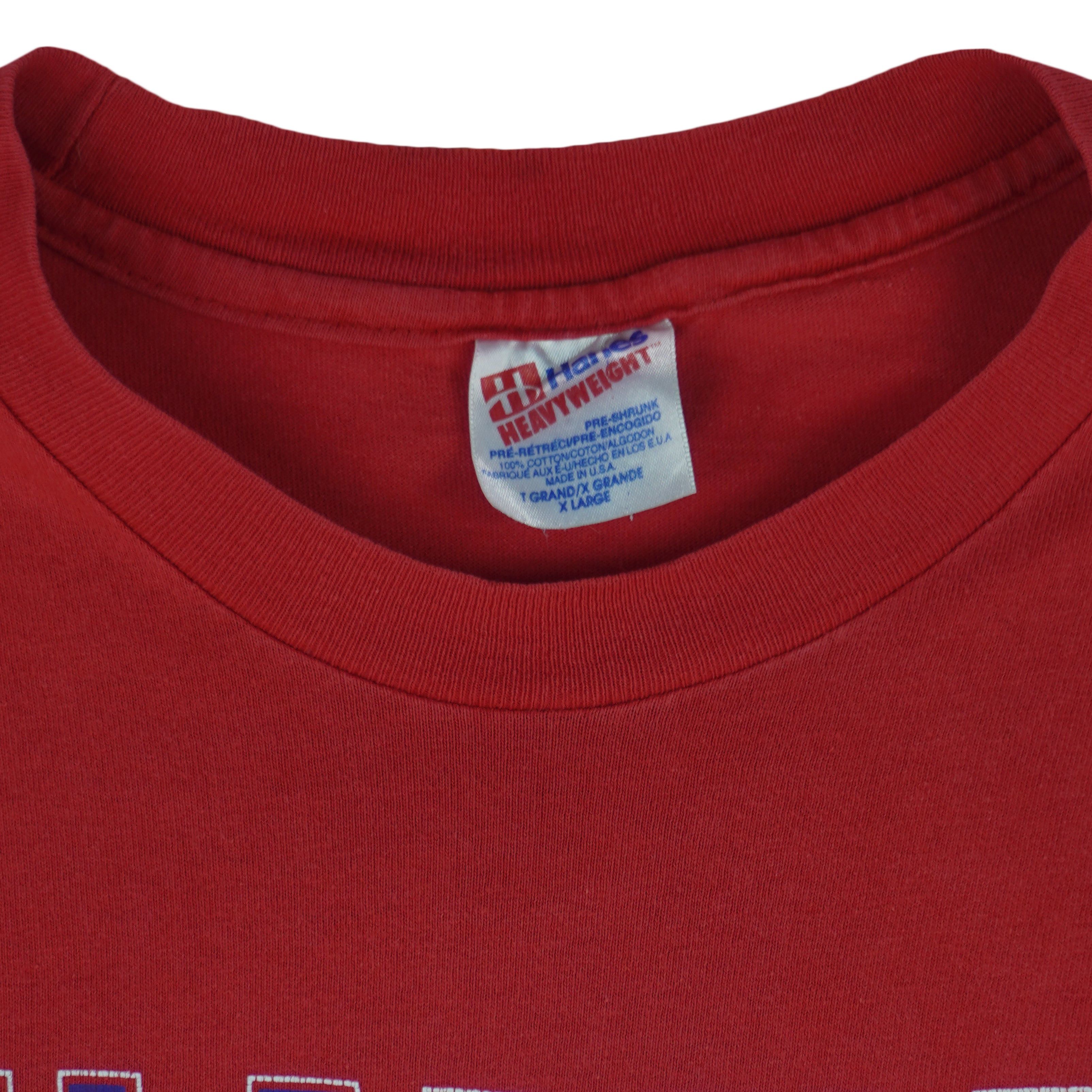 Hanes NBA - Philadelphia 76ers Single Stitch T-Shirt 1990s Size US L / EU 52-54 / 3 - 4 Thumbnail