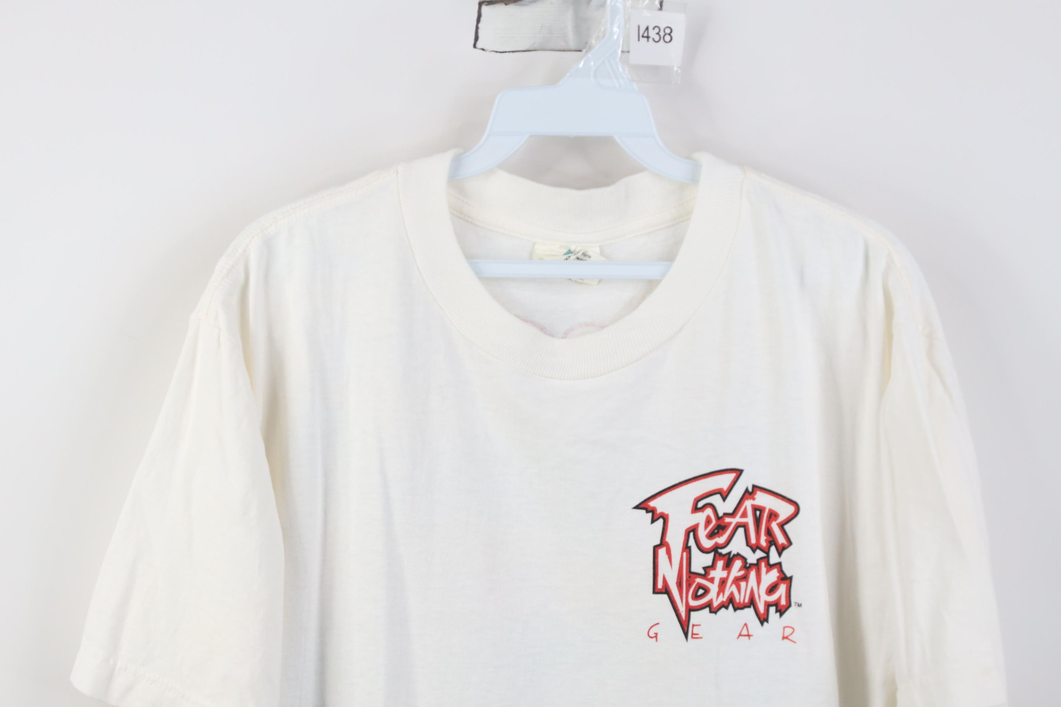 Vintage Vintage 90s Streetwear Nothing Short Sleeve T-Shirt White Size US L / EU 52-54 / 3 - 2 Thumbnail