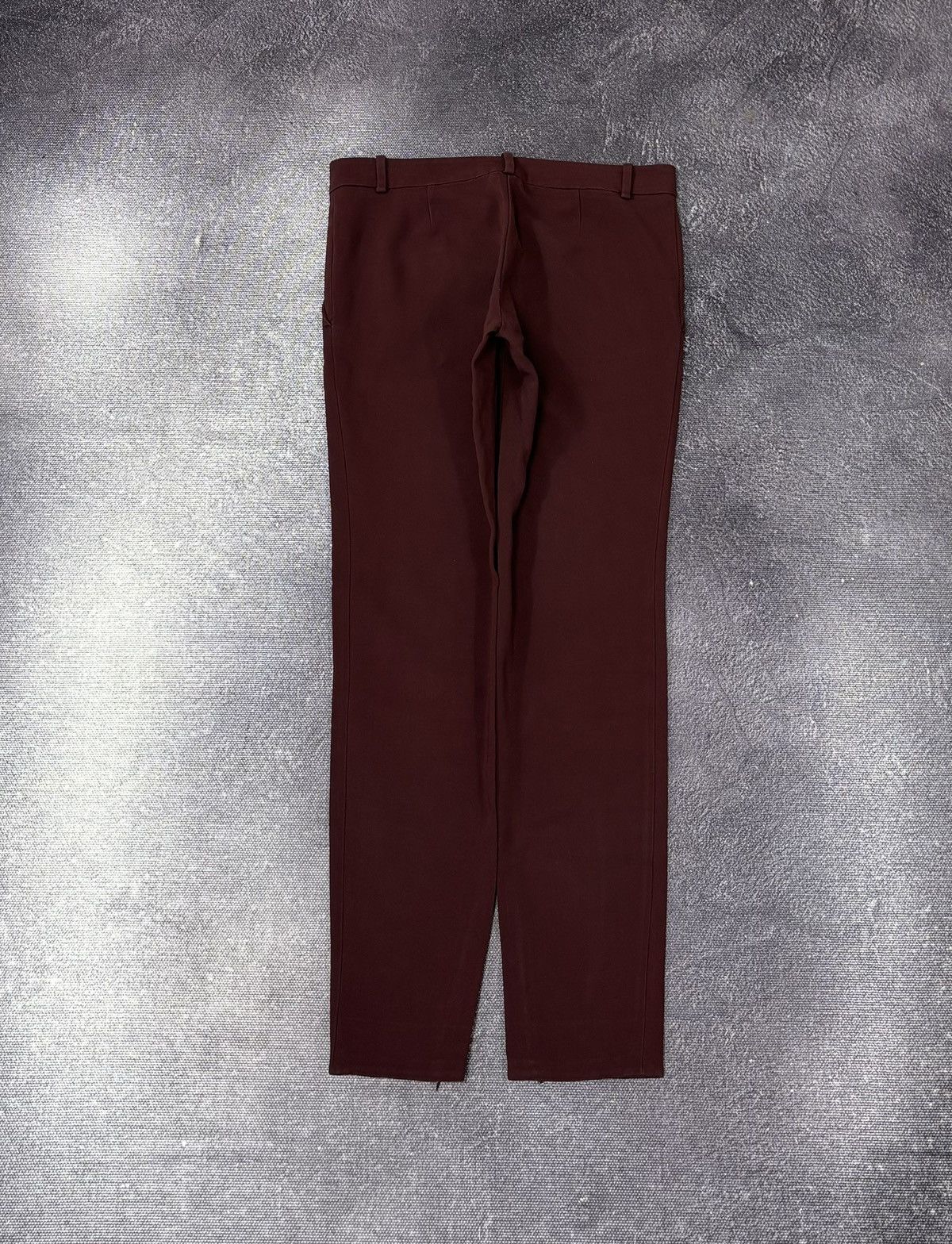 Gucci Gucci Women’s Vintage Slim Fit Burgundy Luxury Pants Size 28" / US 6 / IT 42 - 2 Thumbnail