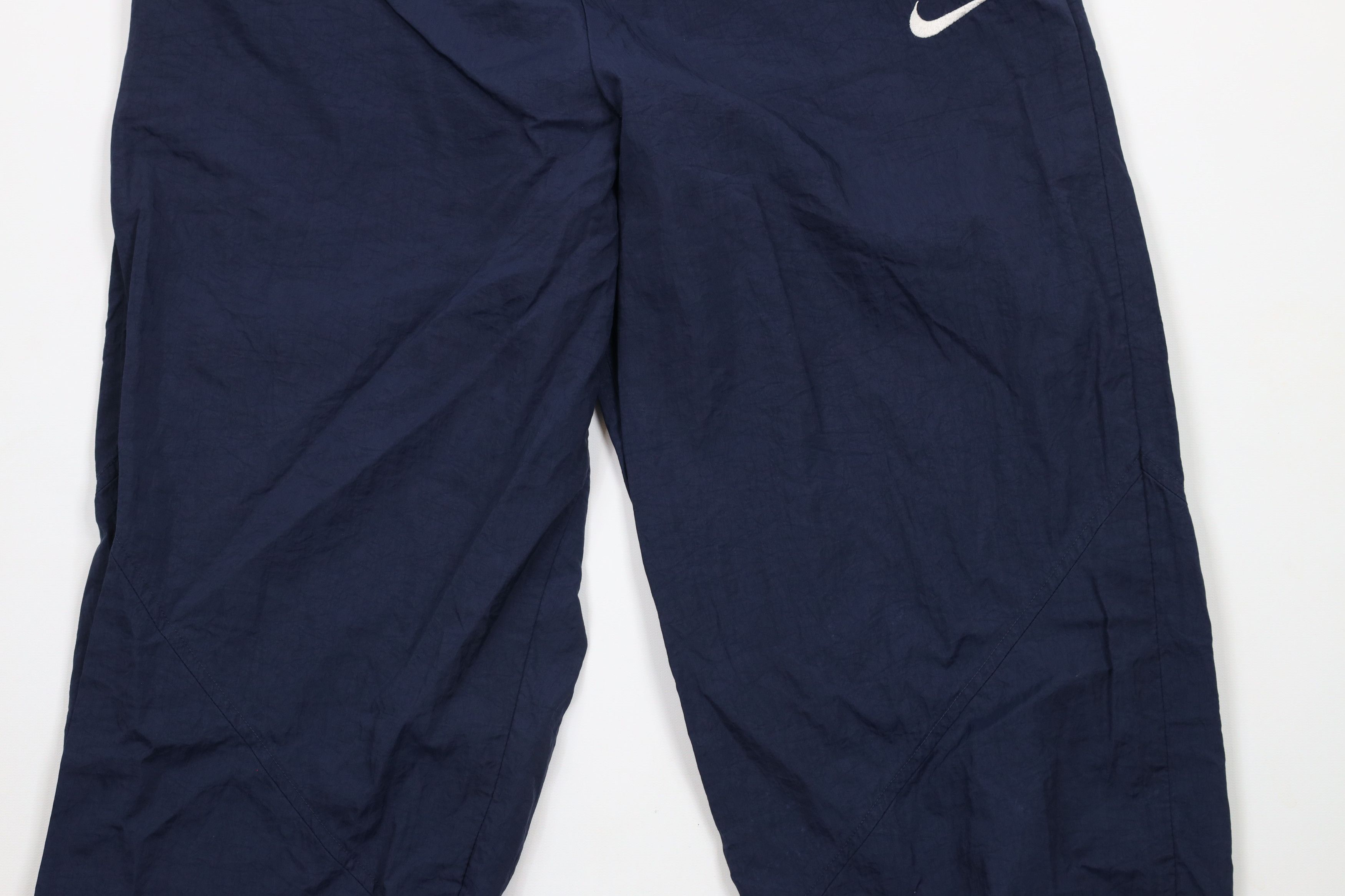 Nike Vintage 90s Nike Scott Mini Swoosh Nylon Joggers Pants Blue Size US 38 / EU 54 - 3 Thumbnail