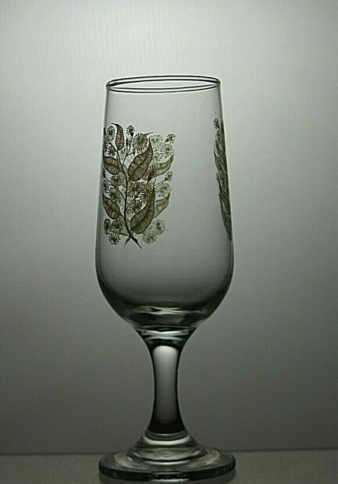 The Unbranded Brand Vintage Lead Crystal Etched Set Of 6 Sherry Glasses 5 1/8" Size ONE SIZE - 6 Thumbnail