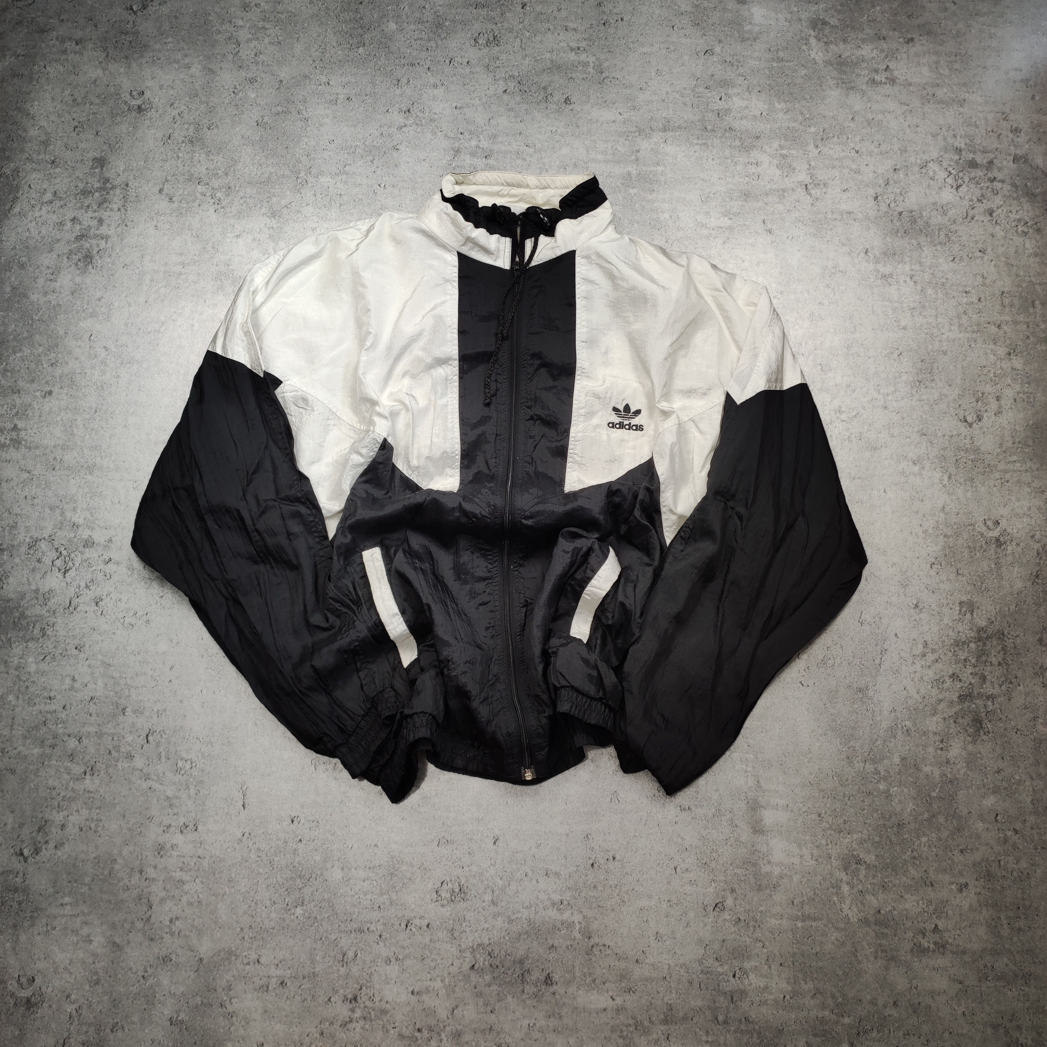 Adidas × Vintage ADIDAS Track Top Jacket Saiz M Black Stripe