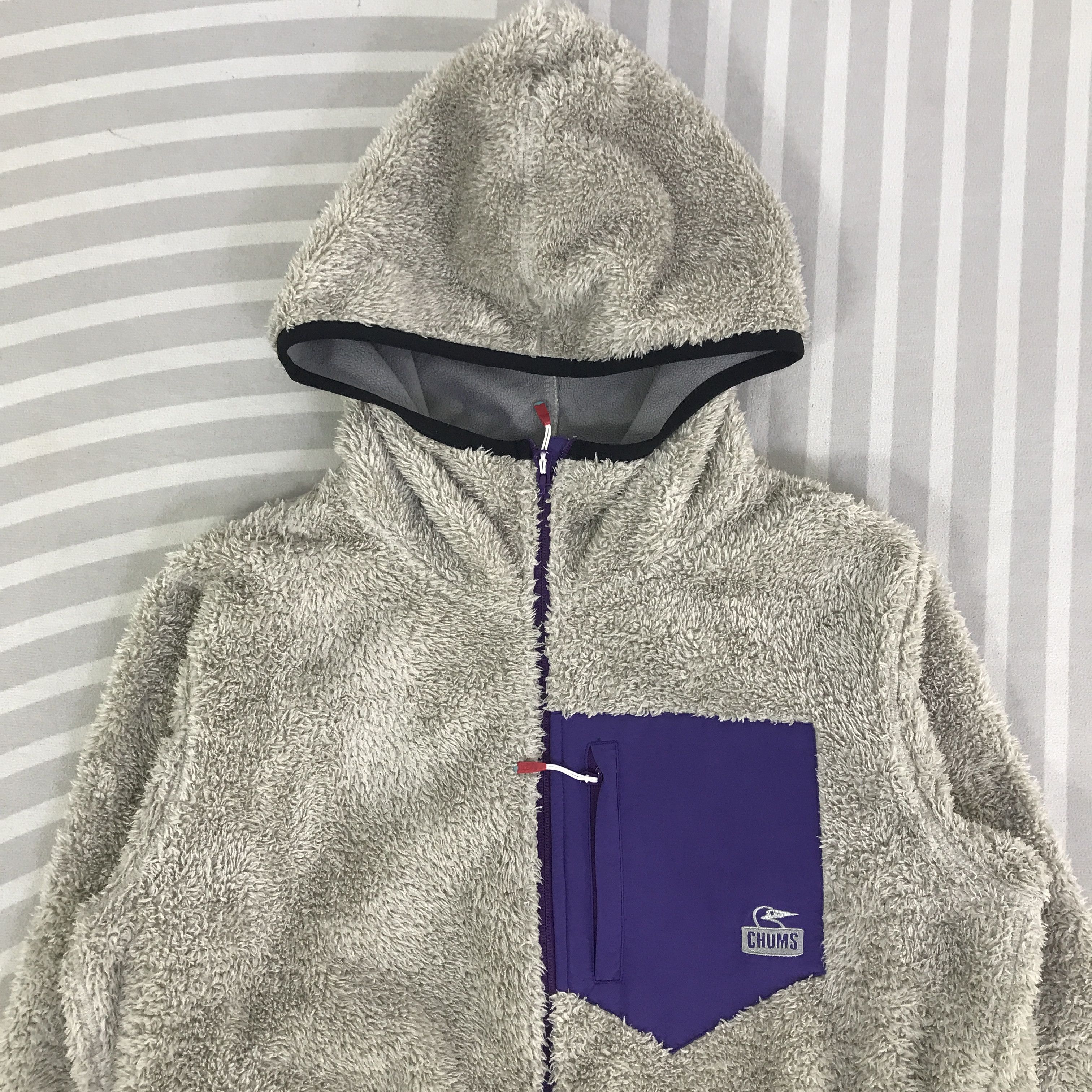 Chums Vintage Chums sherpa fleece hoodie Jacket K90B9 Size US XL / EU 56 / 4 - 2 Thumbnail