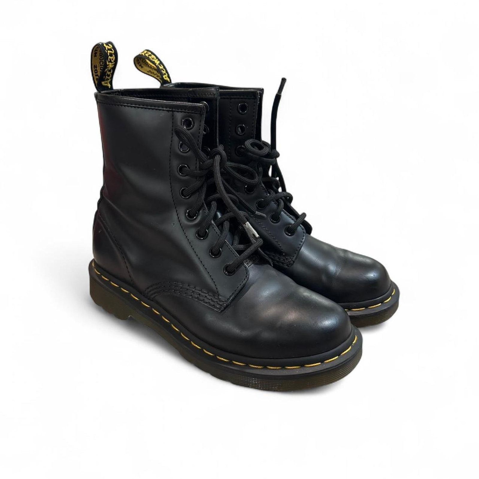 Dr. Martens Black dr martens 1460 smooth leather lace up boots size 5 Size US 5 / IT 35 - 1 Thumbnail