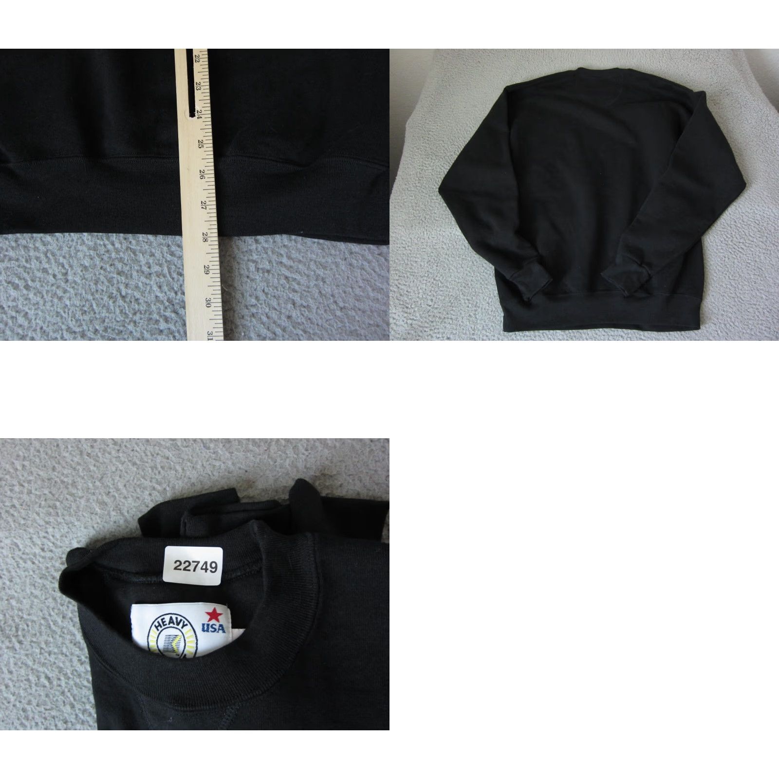 Vintage Vintage K Products Sweatshirt Mens L Black 90s Made in USA Pullover Crew Neck Cotton Polyester Fleece Sweatshirt Size US L / EU 52-54 / 3 - 8 Thumbnail