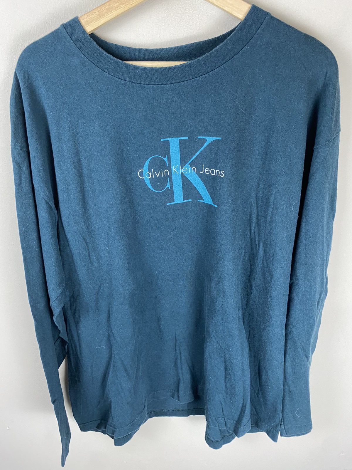 Calvin Klein × Vintage Vintage Calvin Klein Jeans Longsleeve Tee Size US XL / EU 56 / 4 - 1 Thumbnail