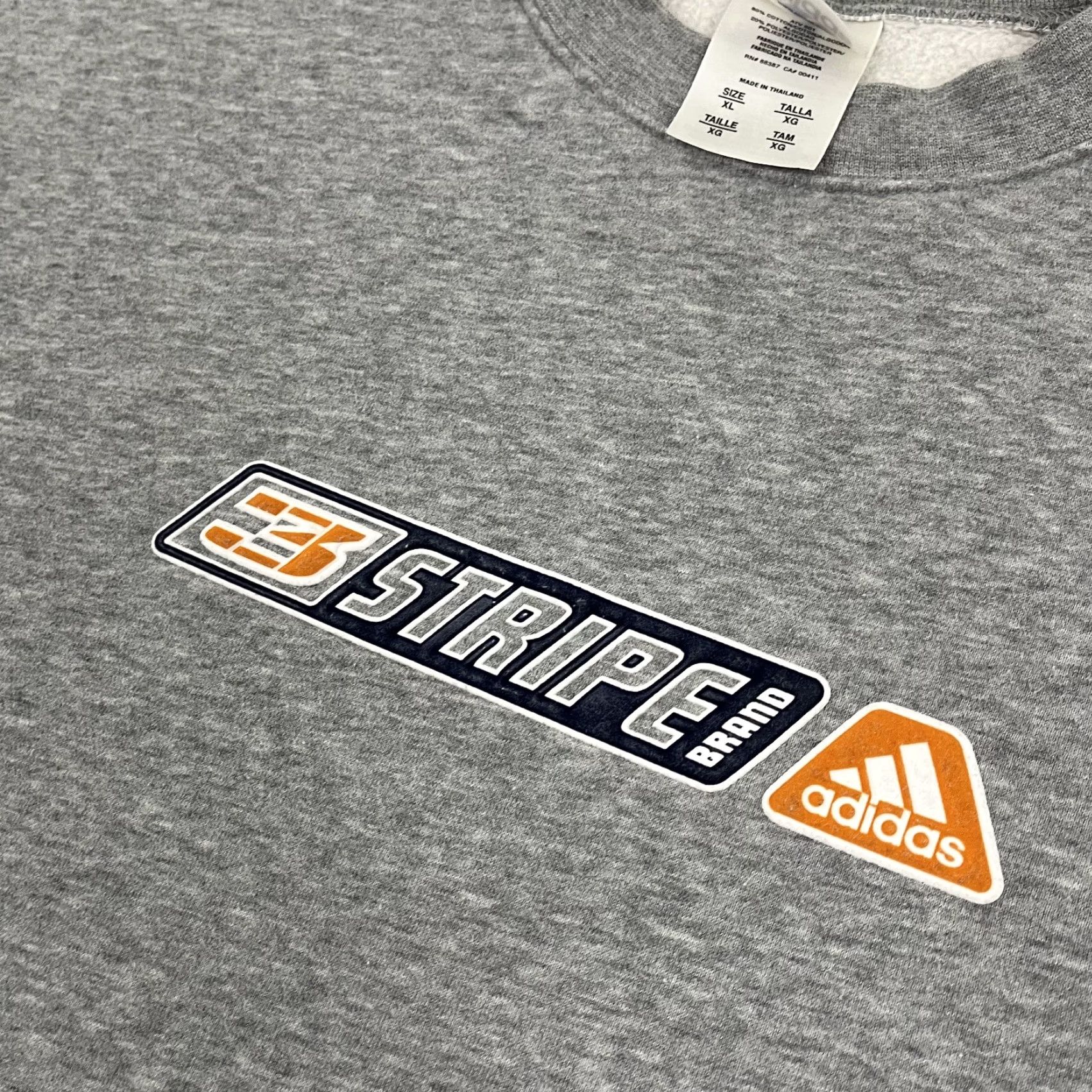 Adidas VINTAGE Adidas Sweatshirt Adult Mens XL Gray Crewneck Pullover Skate Retro Y2K MD Size US XL / EU 56 / 4 - 2 Thumbnail
