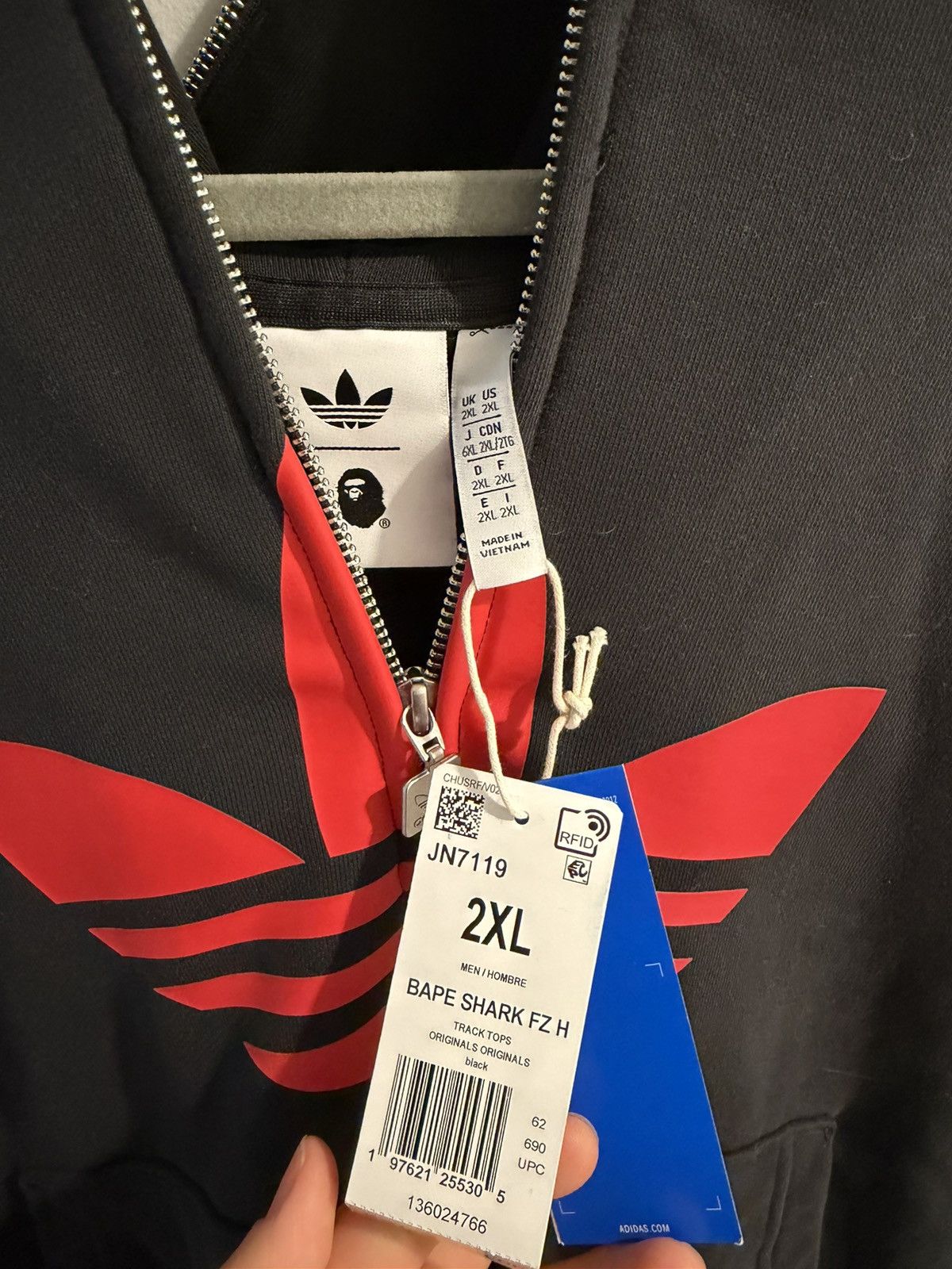 Adidas × Bape Bape x adidas hoodie Size US XXL / EU 58 / 5 - 8 Thumbnail