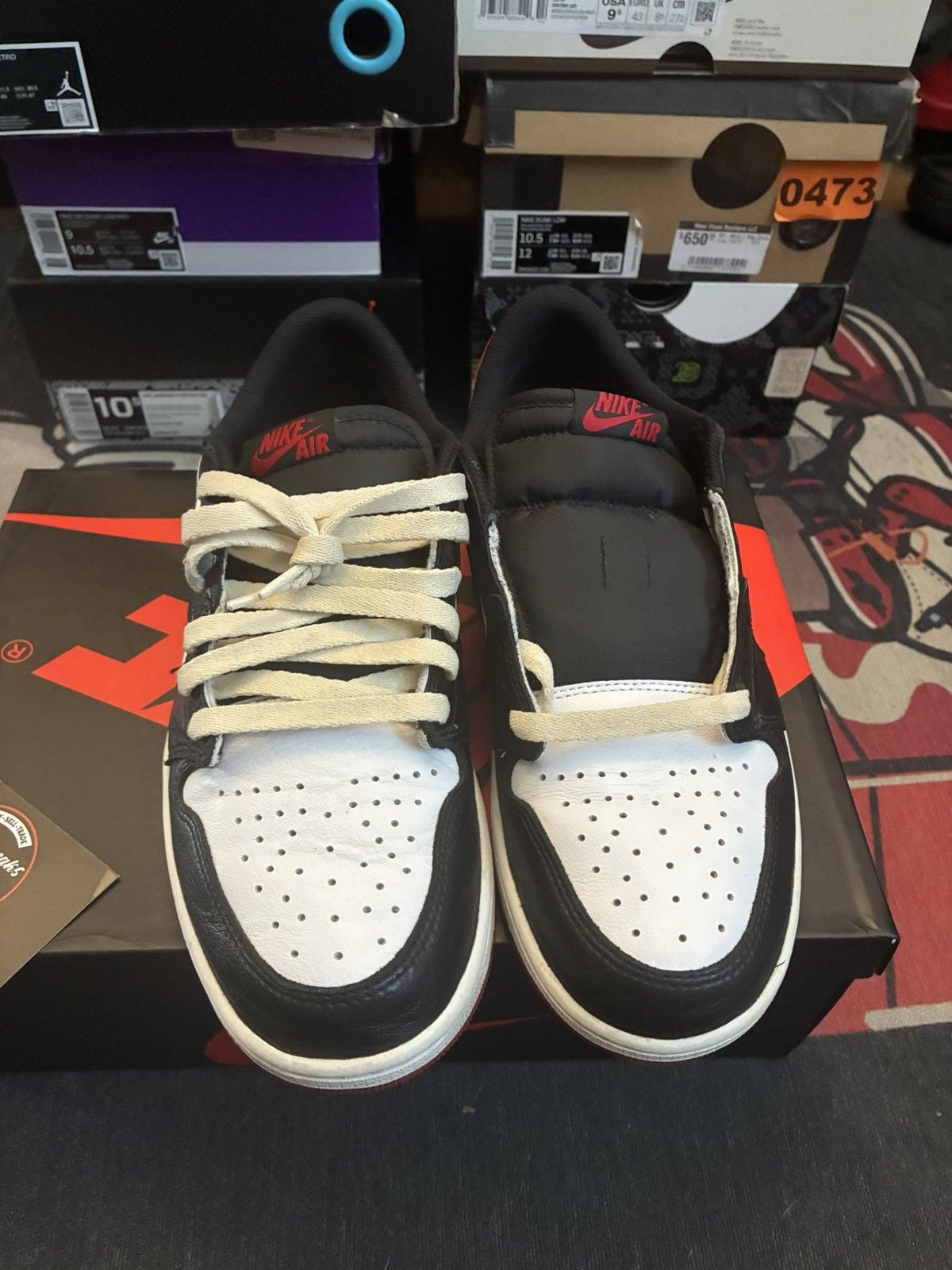 Jordan Brand Jordan 1 low black toe Size US 10 / EU 43 - 4 Thumbnail
