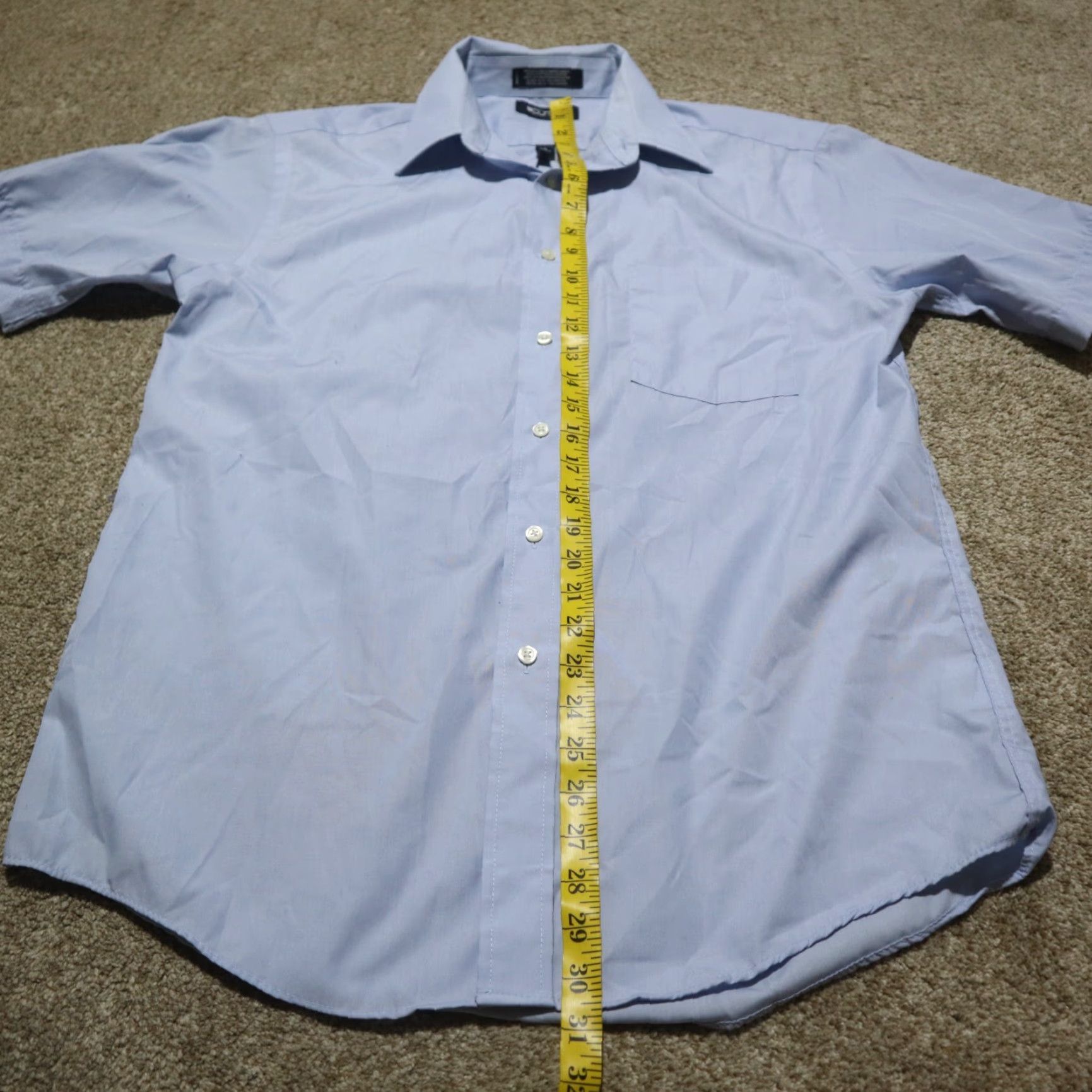 Vintage VINTAGE Puritan Solid Blue Button-Up Shirt Adult Men's M Medium Short Sleeve Collared Size US M / EU 48-50 / 2 - 6 Thumbnail