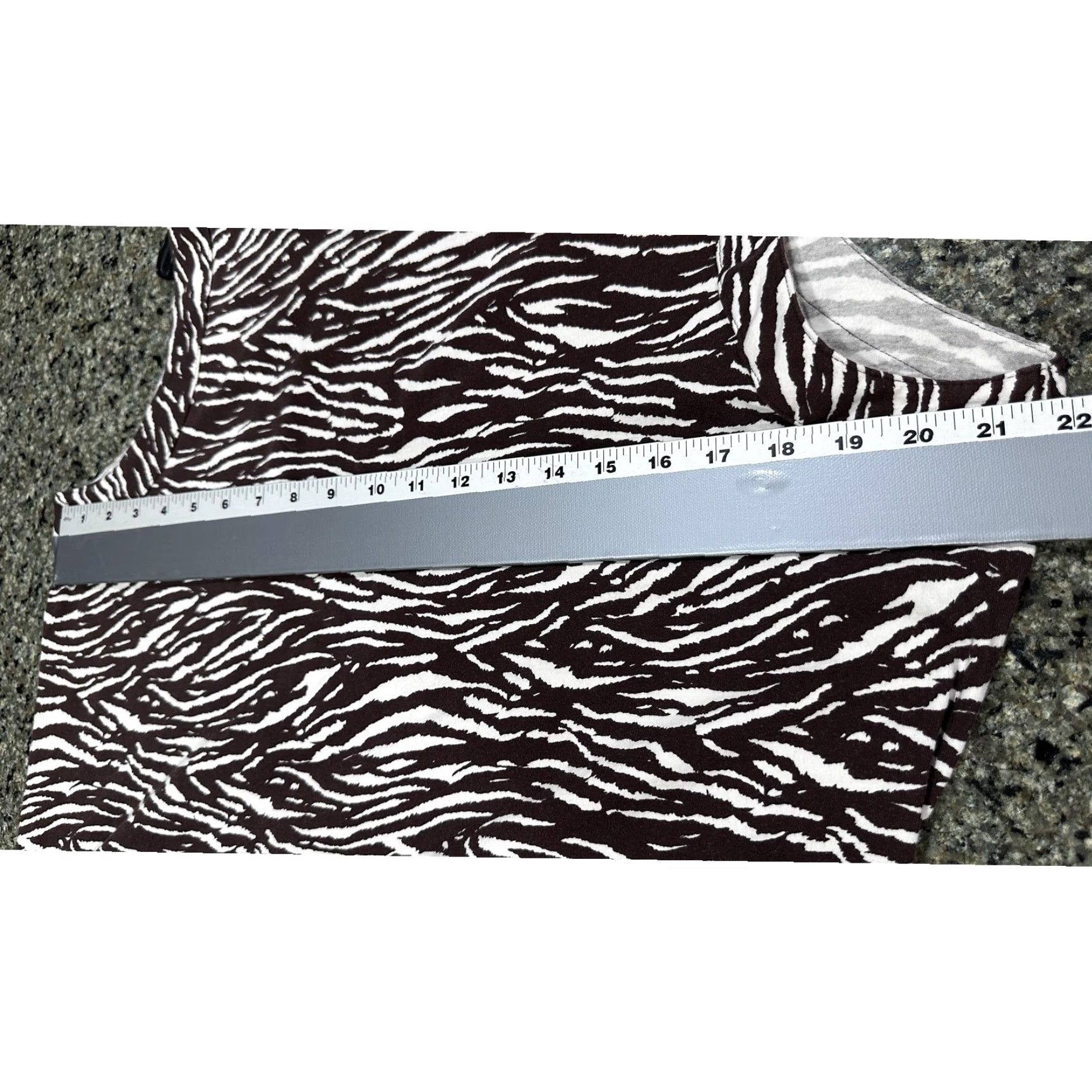 Jones New York Jones New York Woman Midi Dress Women Plus 1X Brown White Zebra Print Sleeveless Dress Shift Tank Size XL / US 12-14 / IT 48-50 - 4 Thumbnail