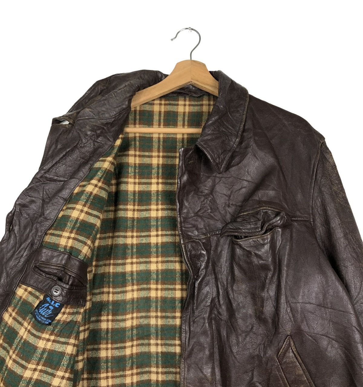 Japanese Brand 🔥VINTAGE GENUINE BIKER LEATHER JACKET MIC CUIR ST LAURENT Size US M / EU 48-50 / 2 - 12 Thumbnail