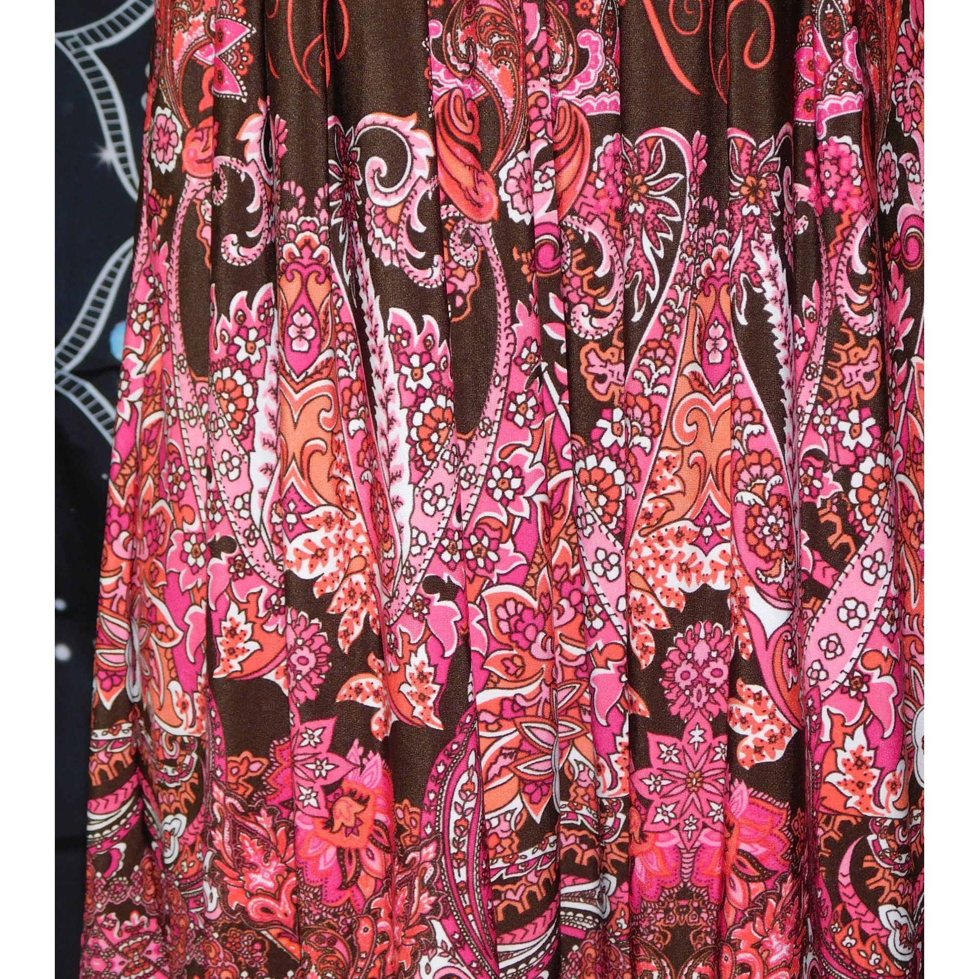 Other Love Tease Bohemian Brown And Pink Floral Dress Size S / US 4 / IT 40 - 6 Thumbnail