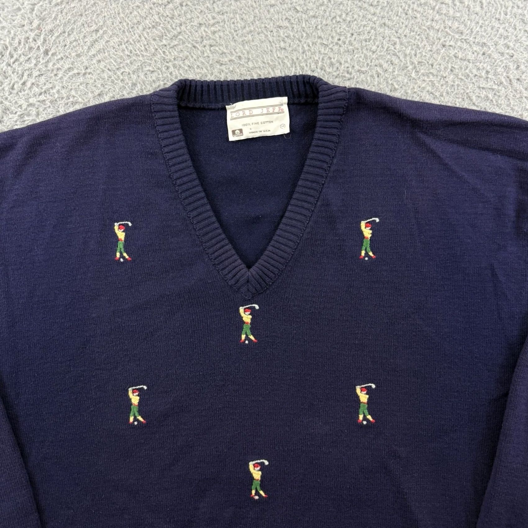 Vintage VINTAGE Lord Jeff Sweater Mens L Blue Golf Neck Long Sleeve Sport Pullover Size US L / EU 52-54 / 3 - 3 Thumbnail