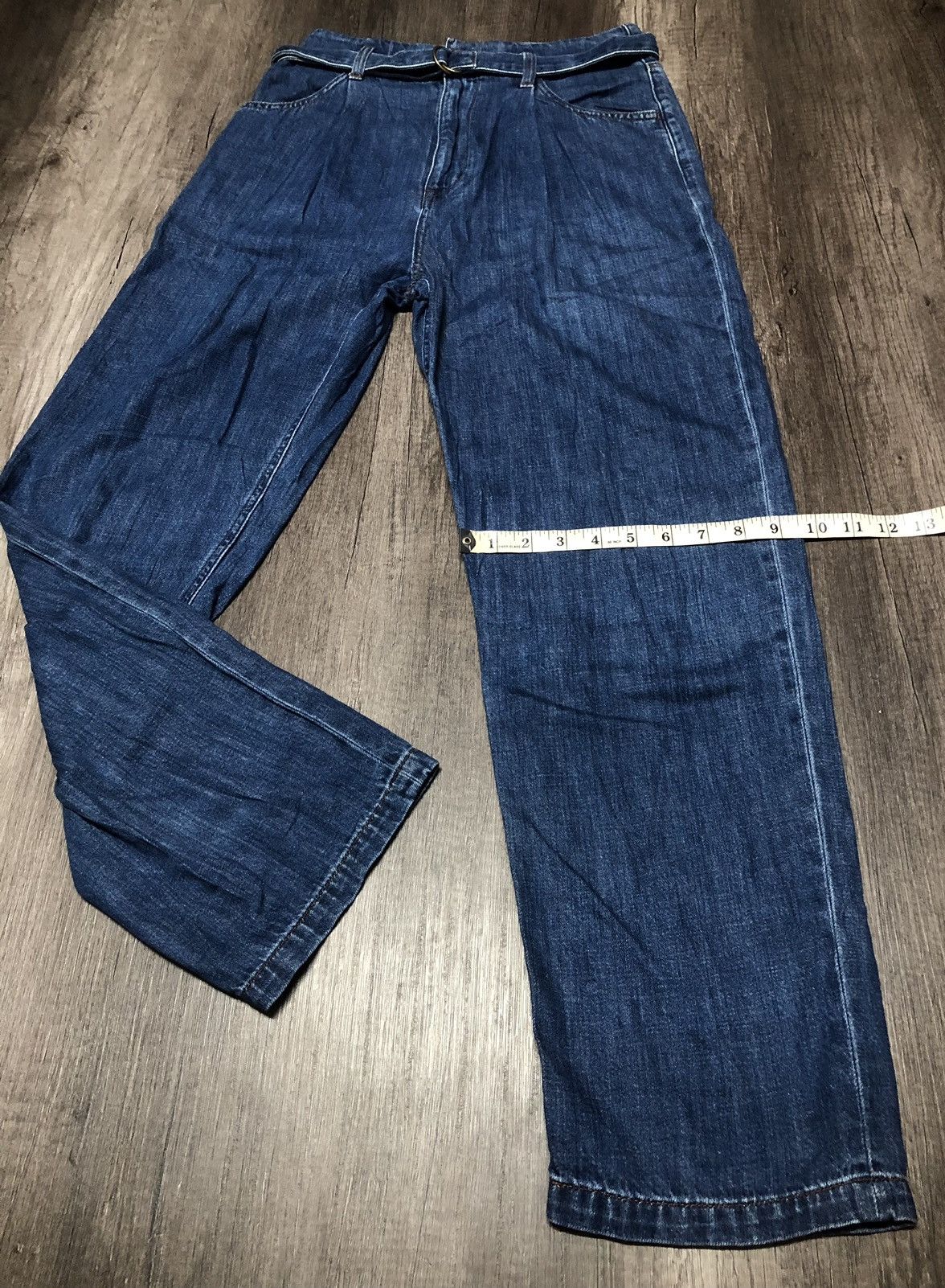 Japanese Brand × Uniqlo × Vintage Uniqlo Jeans Fit Relaxed Style Tapered With Belt (unisex) Size 28" / US 6 / IT 42 - 6 Thumbnail