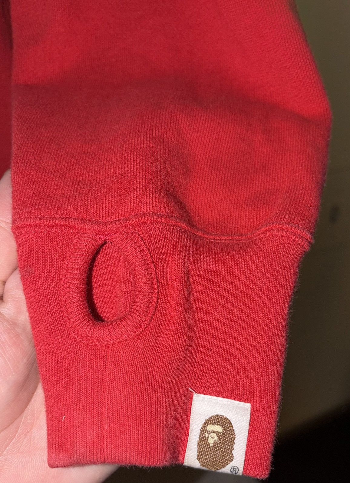 Bape Red and Grey Bape Hoodie Size US L / EU 52-54 / 3 - 4 Thumbnail