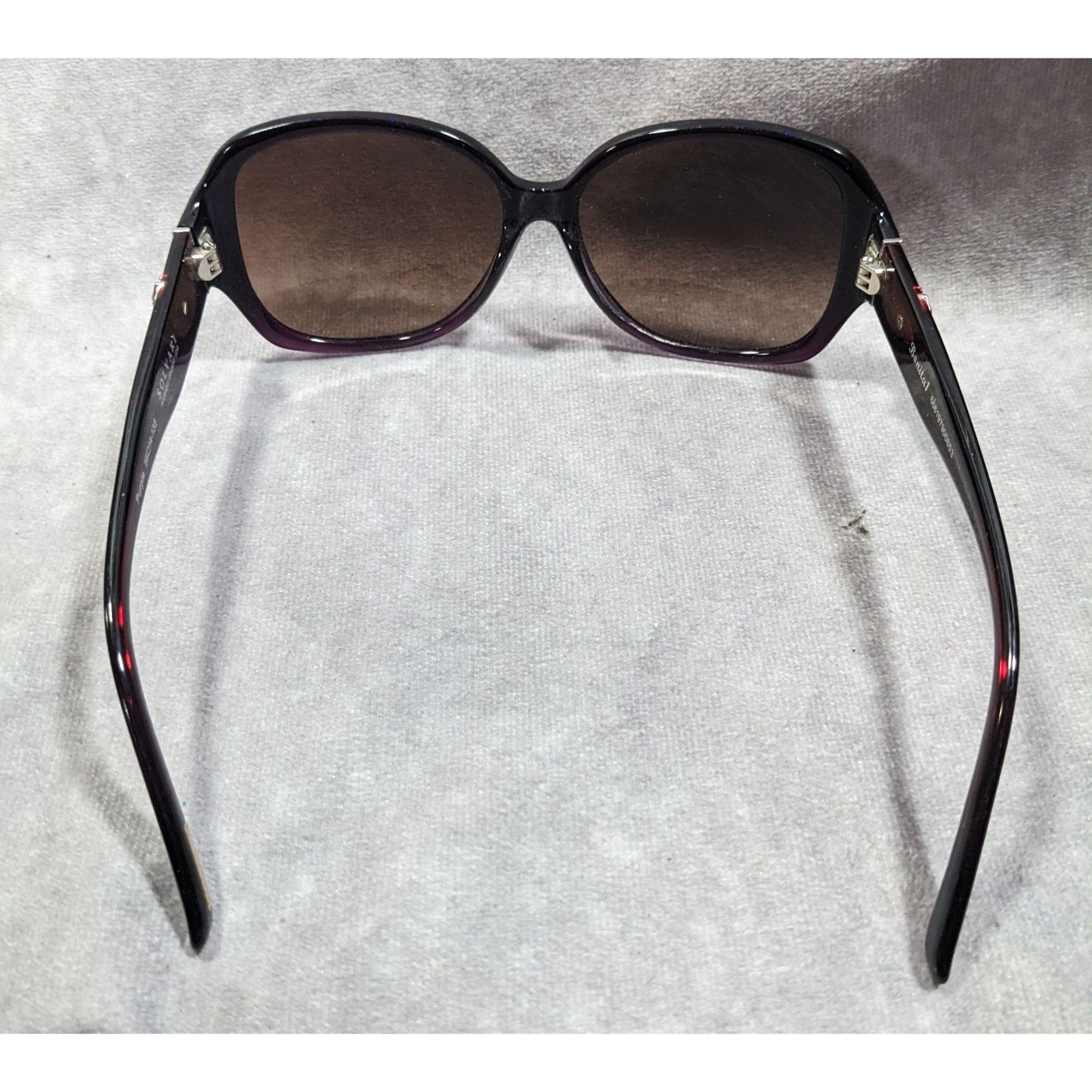 Other Solvari Bonita1 Purple Floral Rhinestone Retro Sunglasses Size ONE SIZE - 5 Thumbnail