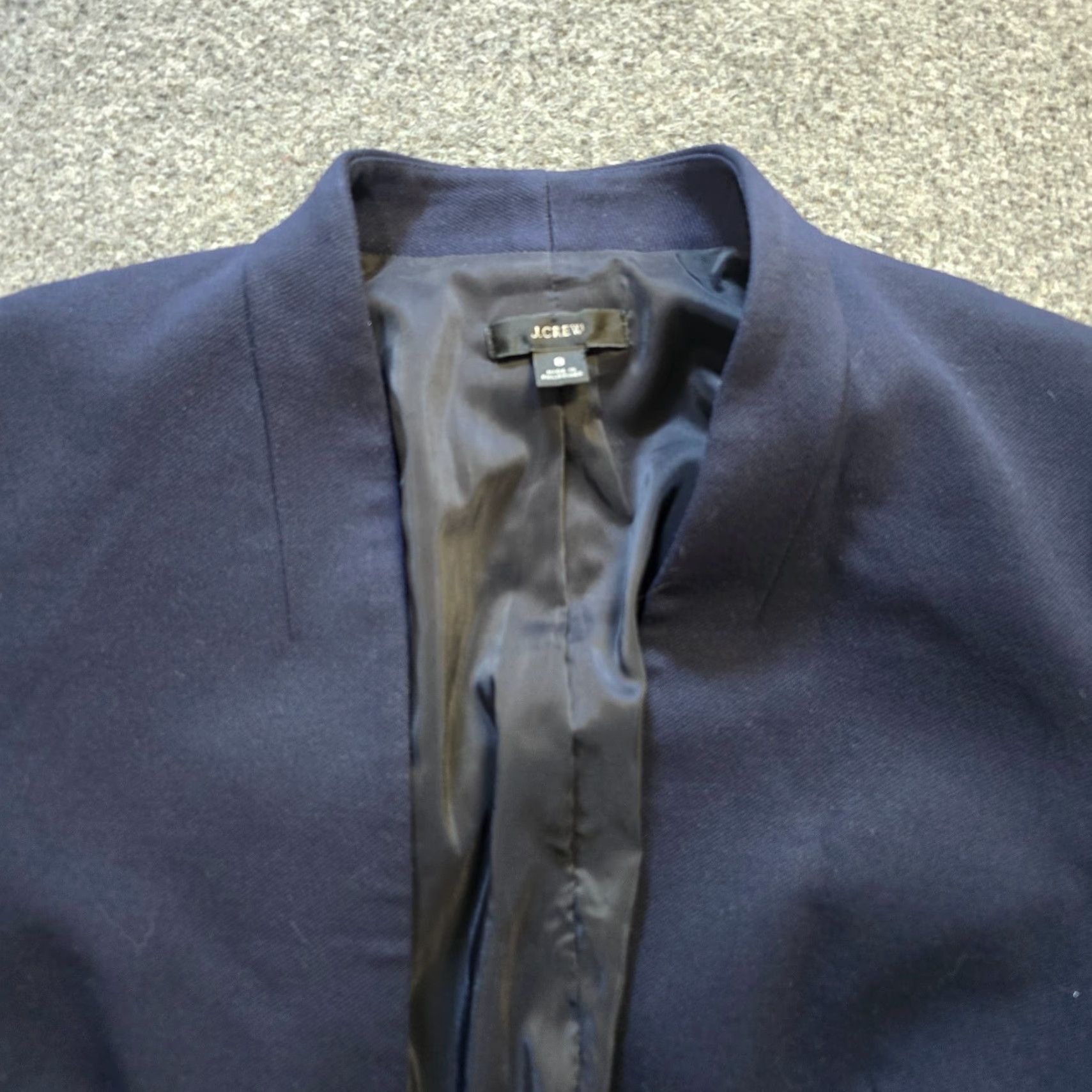 J.Crew J.CREW Blazer Womens Size 8 Blue Open Front Stretch Capsule Minimalist Career Shirt Size M / US 6-8 / IT 42-44 - 2 Thumbnail