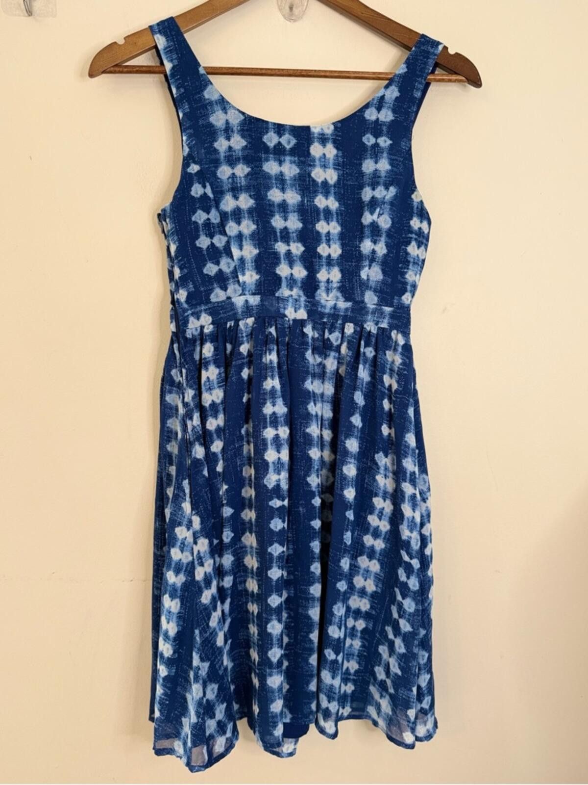Other ModCloth blue white tie dye polka dot sleeveless dress XXS Size XXS / US 00 / IT 34 - 2 Thumbnail