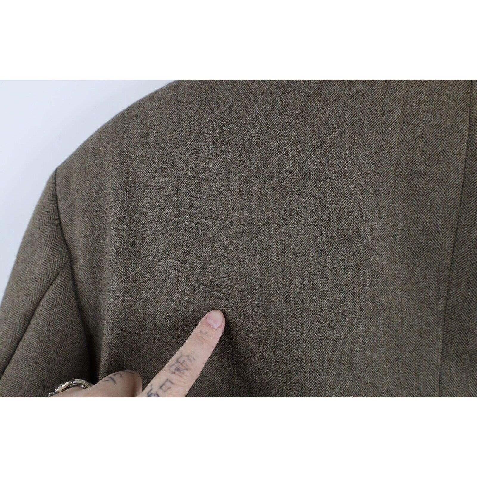 Vintage Vintage 90s Streetwear Wool Herringbone Blazer Jacket Size 40S - 12 Thumbnail
