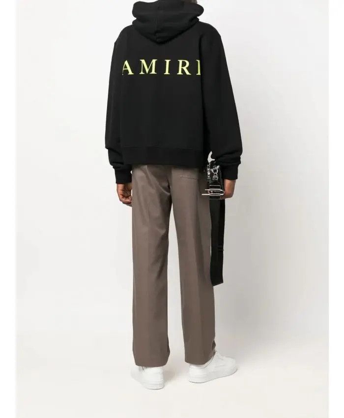 Amiri o1mle0325 MA Logo Hoodie in Black/Lime Size US XS / EU 42 / 0 - 3 Thumbnail