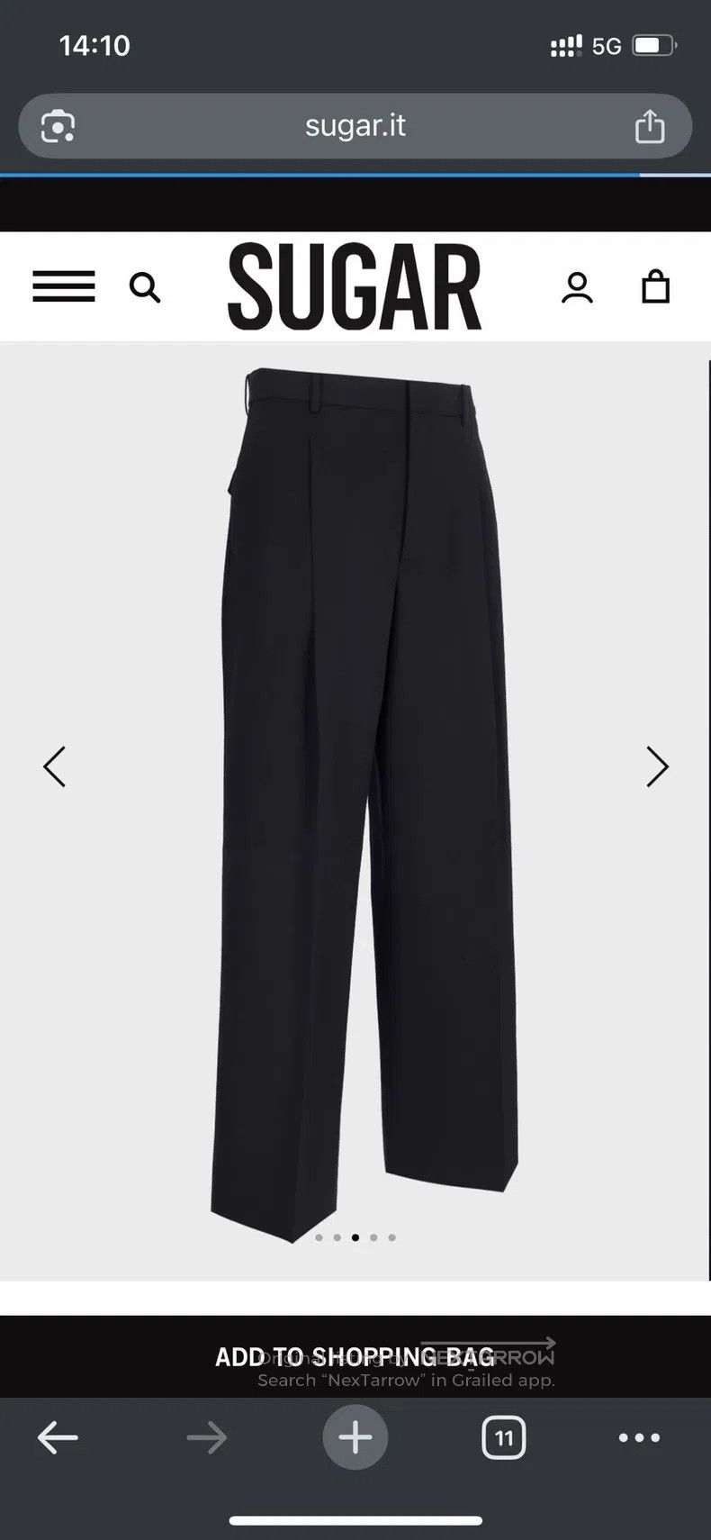 Jil Sander Jil Sander size M Single pleated wool wide-leg pants Size 23" - 2 Thumbnail
