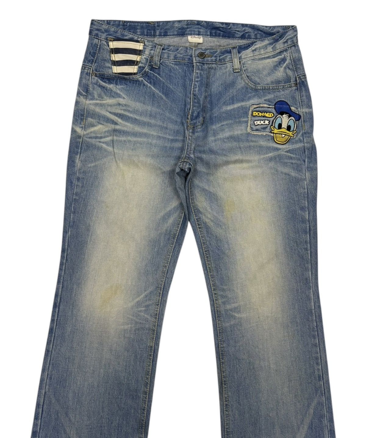 Disney 🔥LOLITA X DONALD DUCK DISNEY BOOTCUT JEANS Size US 35 - 5 Thumbnail