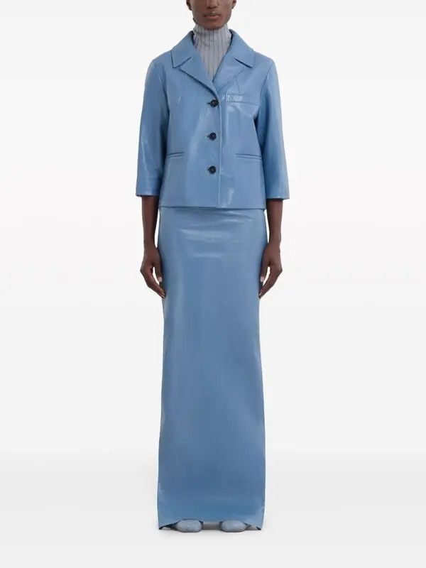 Marni o1w1db11125 Jacket in Blue Size S / US 4 / IT 40 - 2 Thumbnail