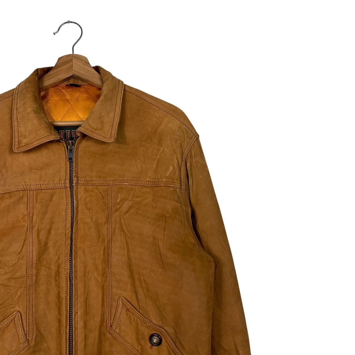Vintage 70’s GHEZZI by ARCA Quilted Lined Leather Jacket #2363-C106 Size US M / EU 48-50 / 2 - 5 Thumbnail