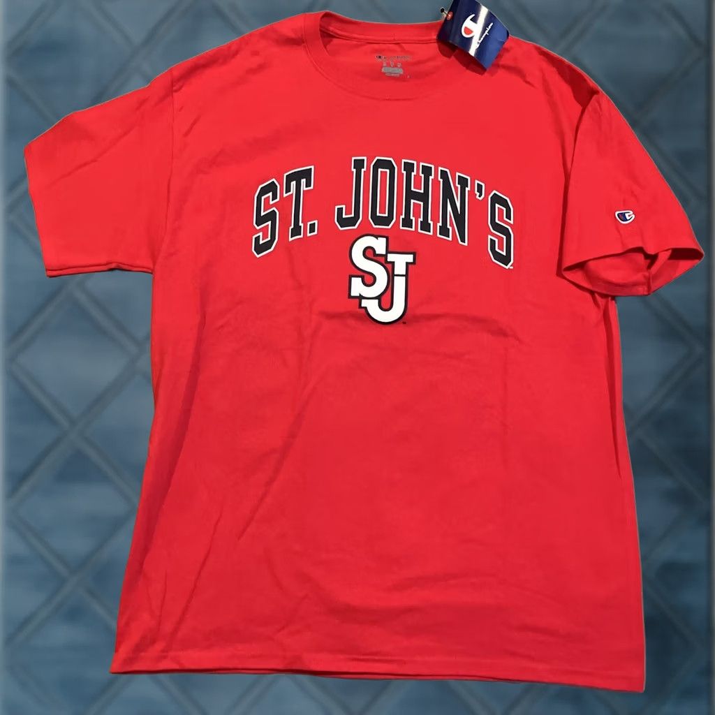 Champion CHAMPION T SHIRT ST. JOHN'S UNIVERSITY NEW YORK CITY Red Cotton Short Sleeve Crew Neck Adult Large Men Size US L / EU 52-54 / 3 - 1 Thumbnail