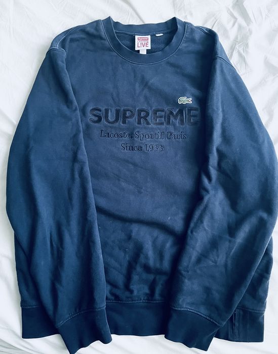 Supreme FW18 NAVY CREWNECK | Grailed